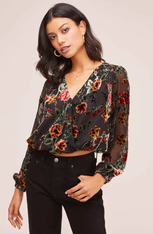 Lourdes Floral Top sold by Astr