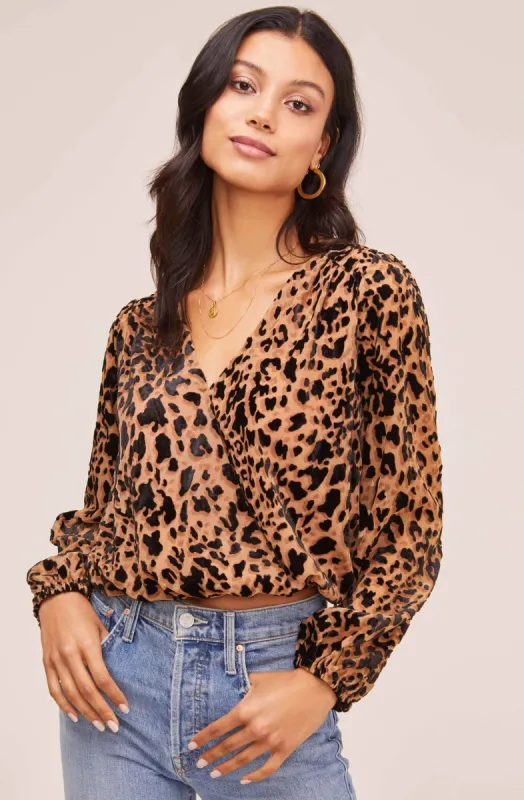 Lourdes Leopard Top sold by Astr