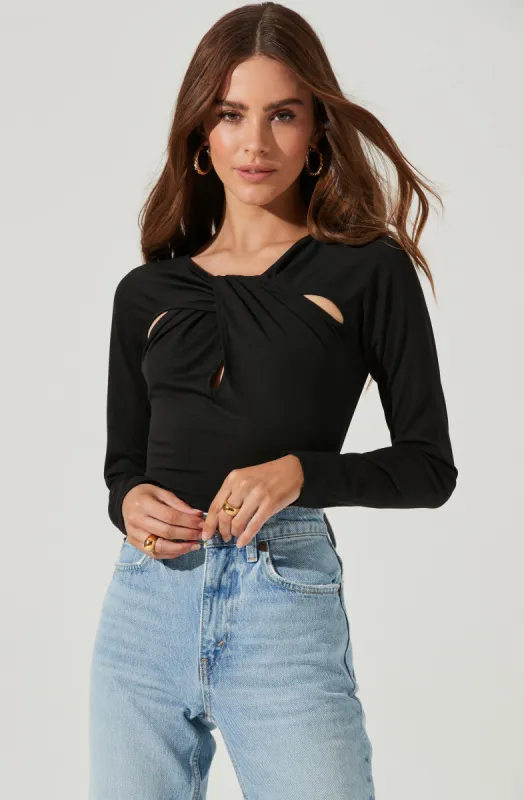 Multi Cutout Long Sleeve Bodysuit sold by Astr