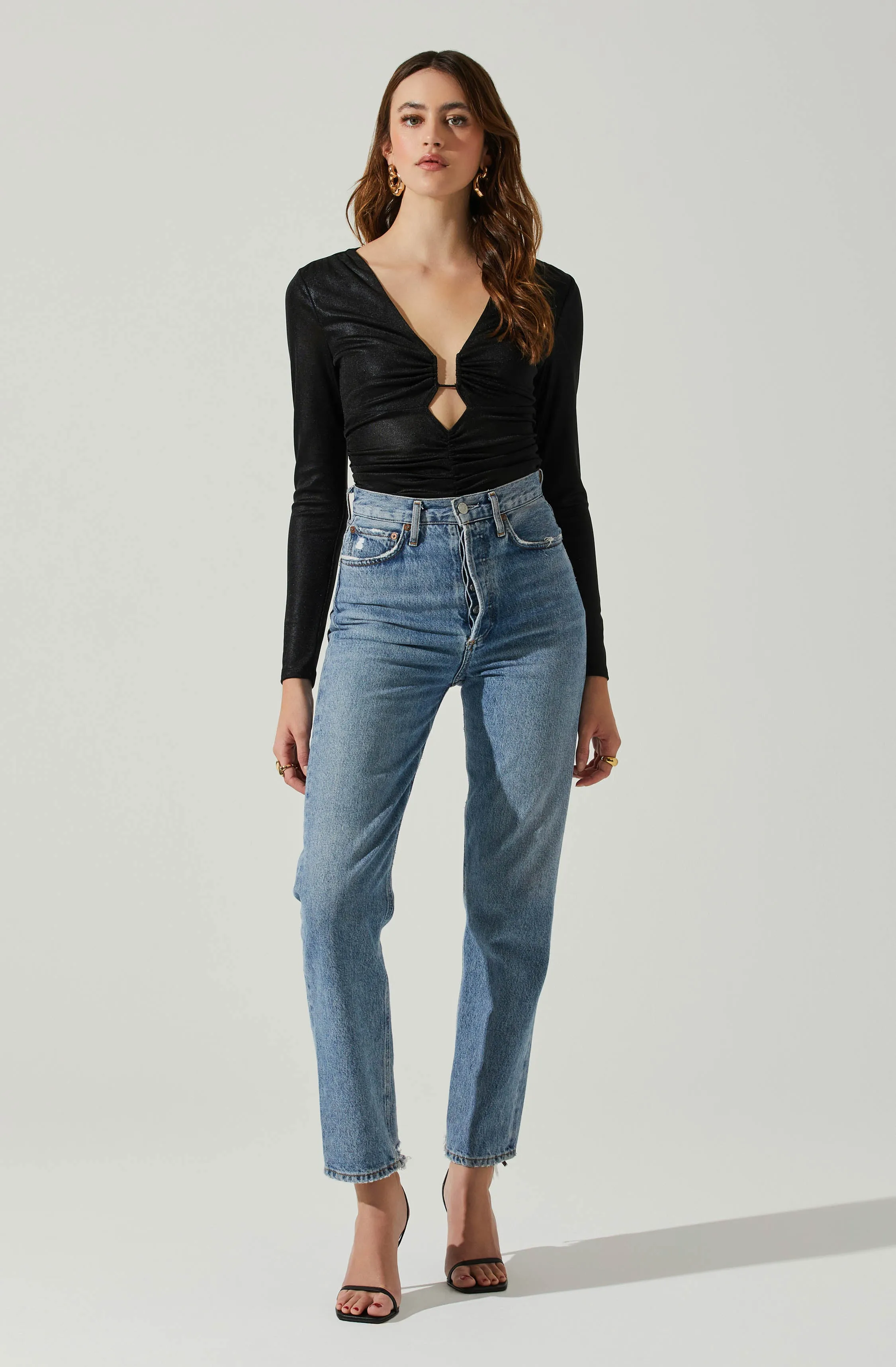 Josie Front Cutout Long Sleeve Bodysuit sold by Astr product image thumbnail 3