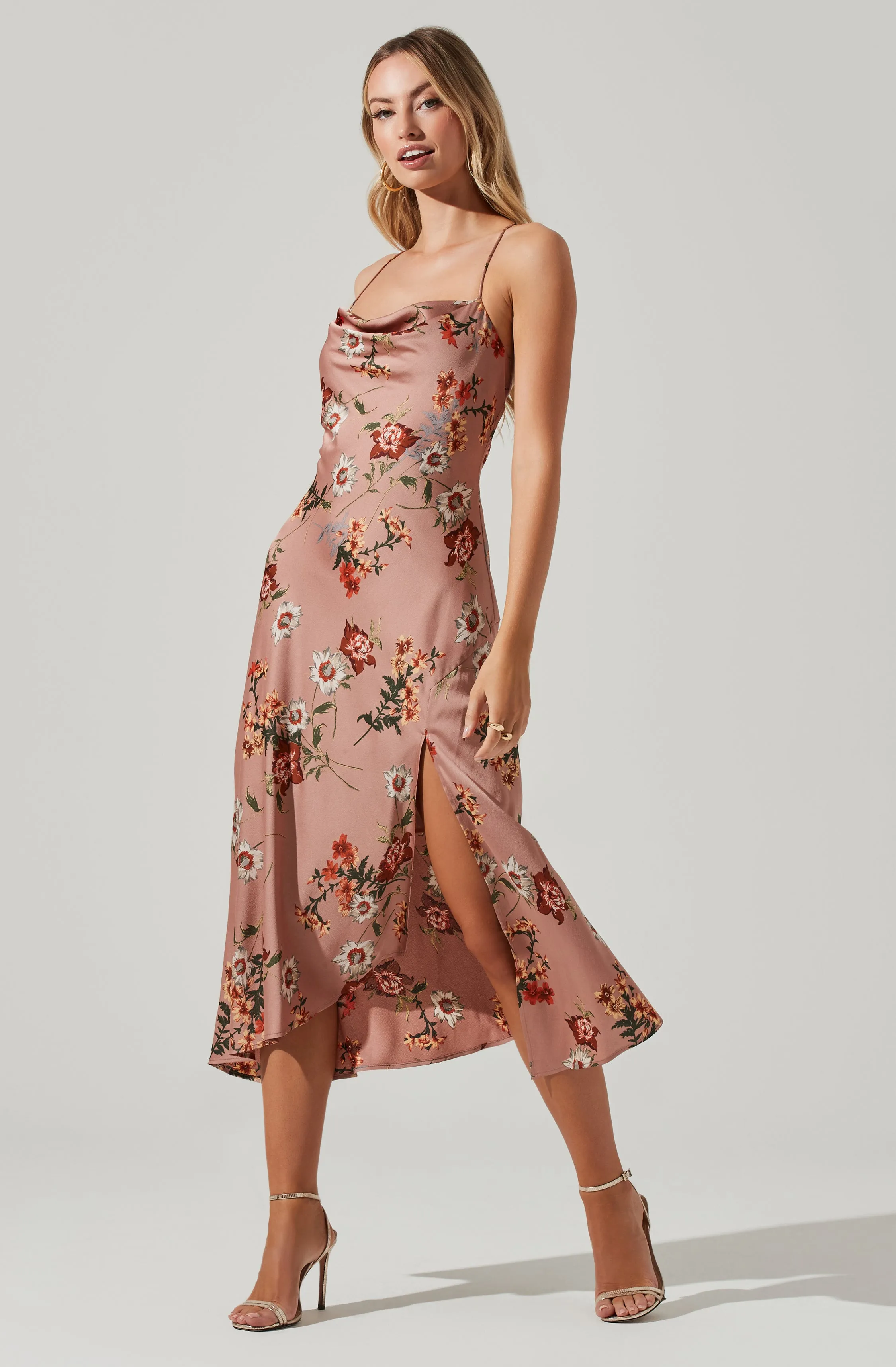 Gaia Floral Midi Dress sold by Astr