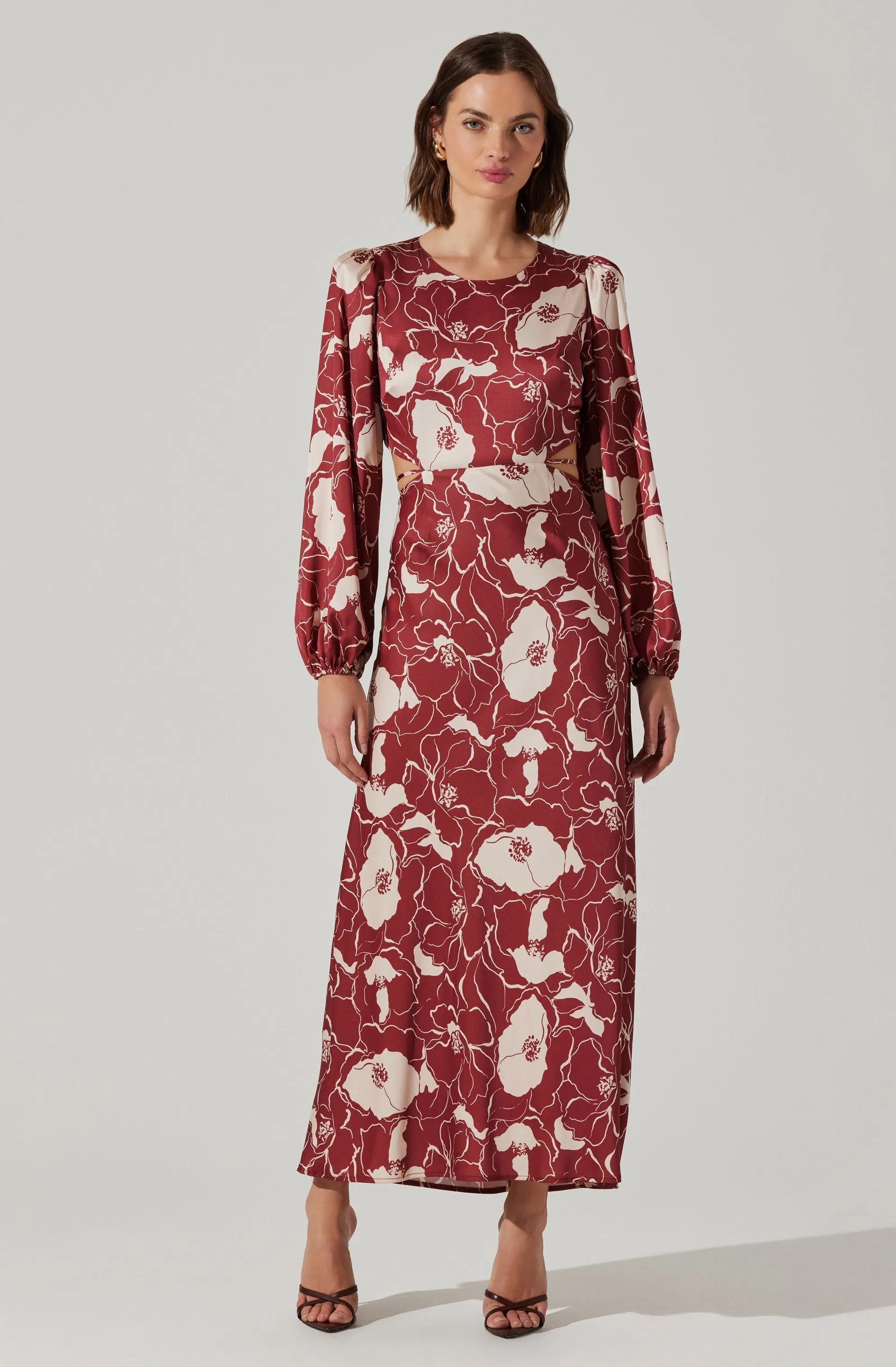 Quinn Floral Cutout Maxi Dress sold by Astr