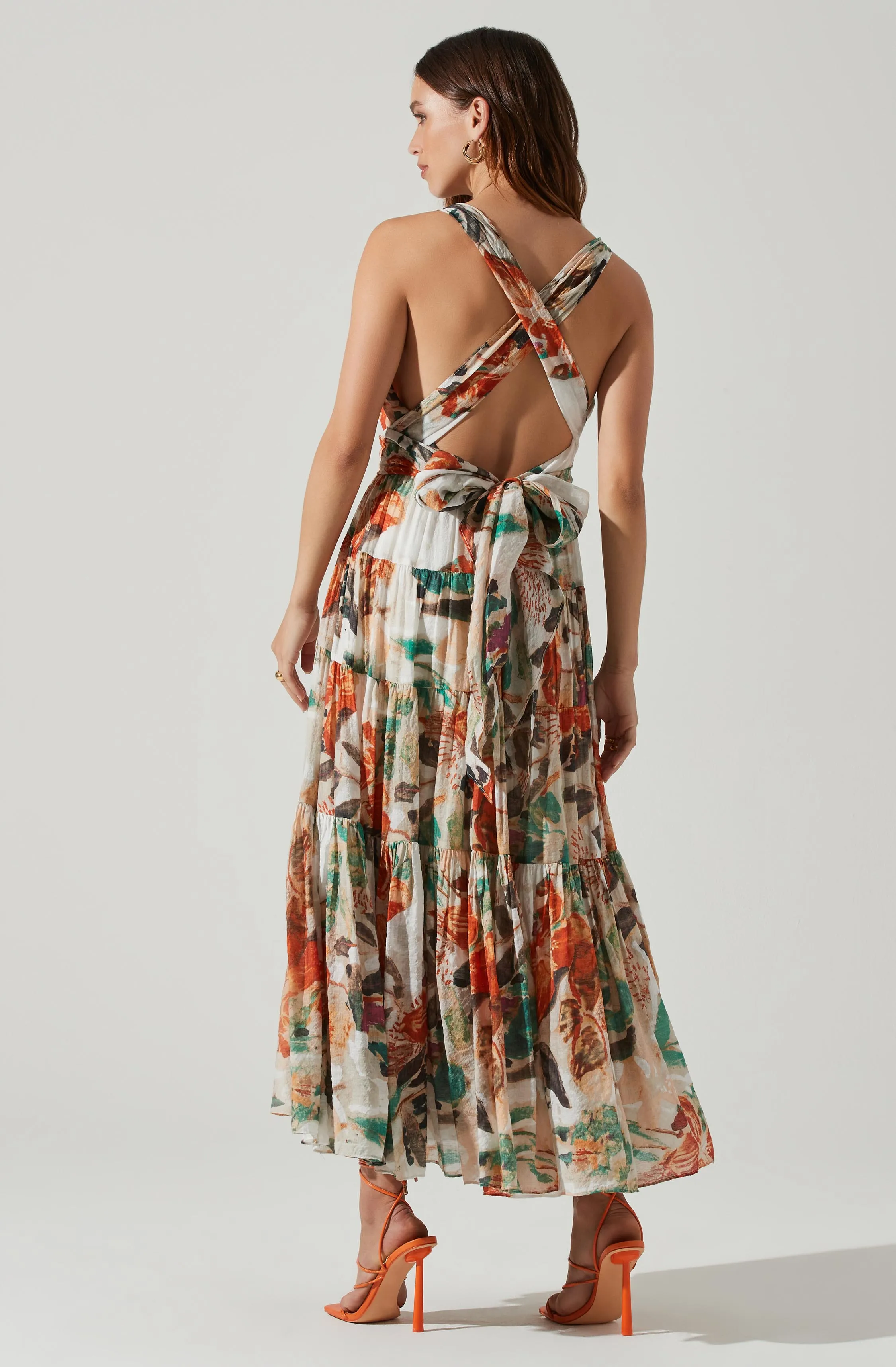 Almina Floral Pleated Midi Dress sold by Astr product image thumbnail 5