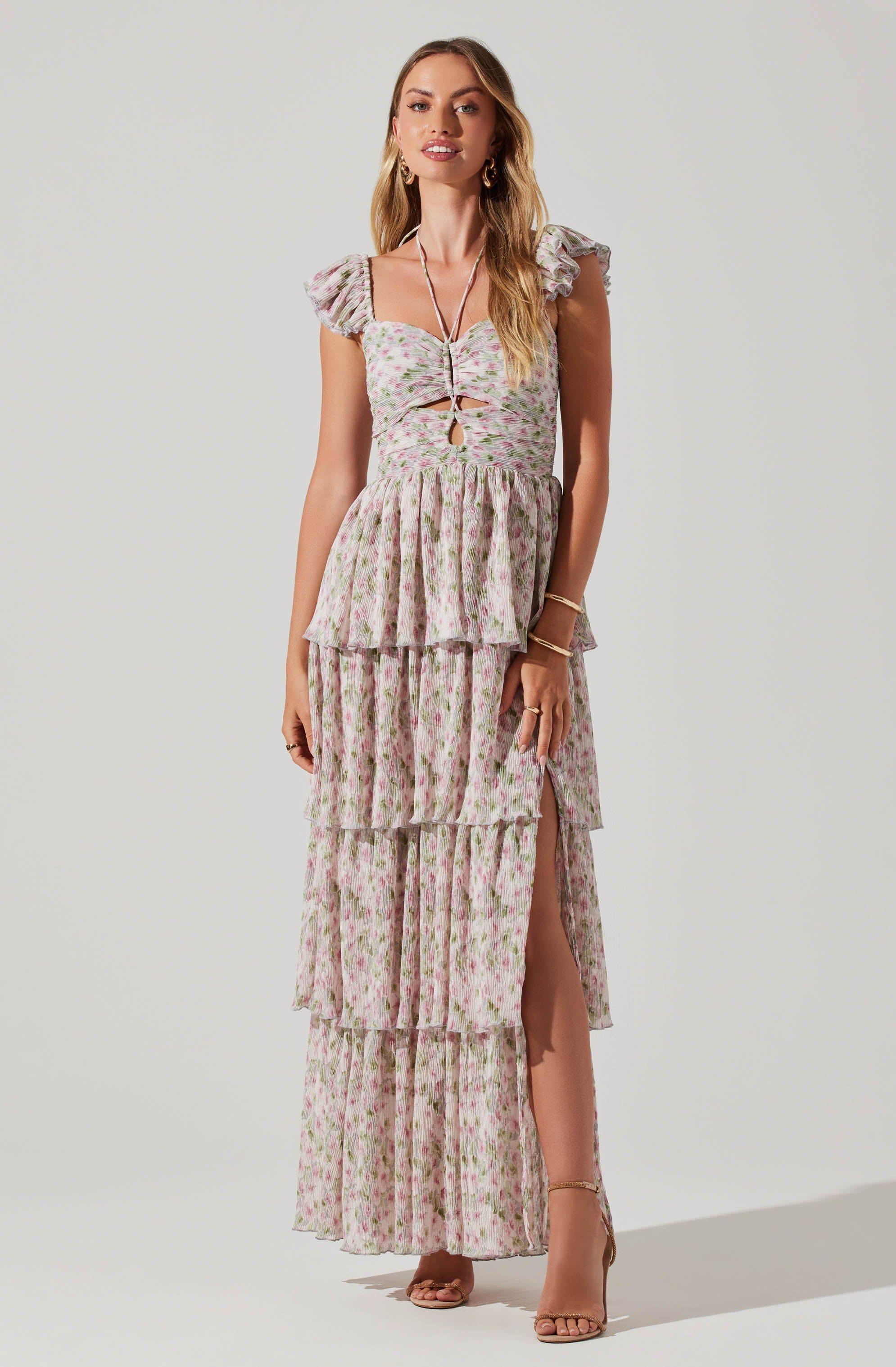 Emmeline Floral Strappy Maxi Dress sold by Astr product image thumbnail 3