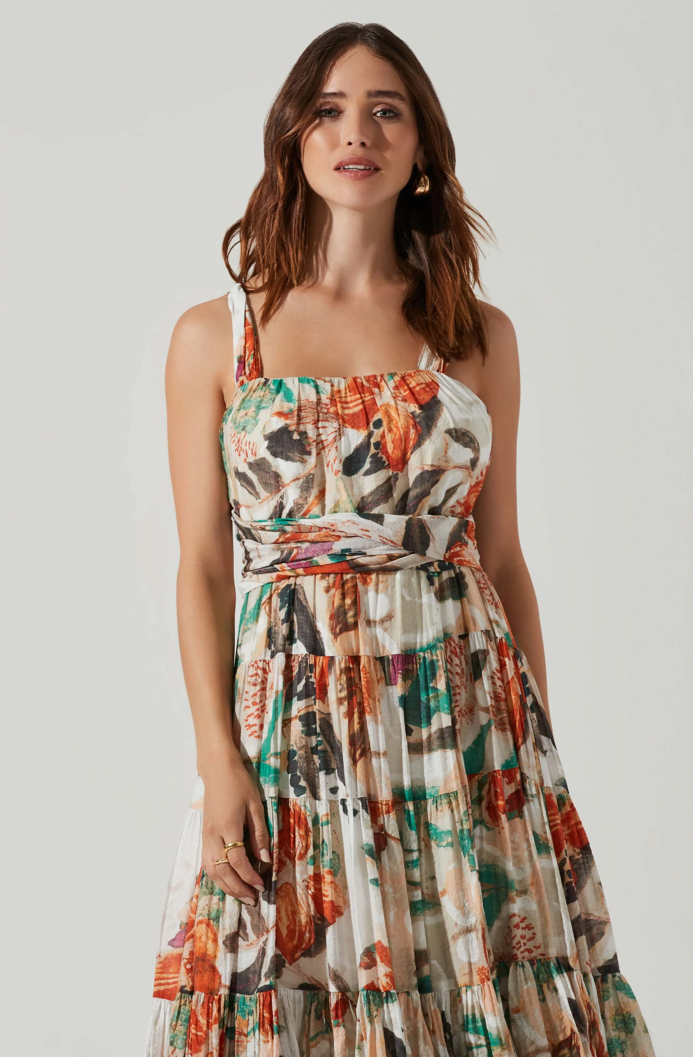 Almina Floral Pleated Midi Dress sold by Astr product image thumbnail 2