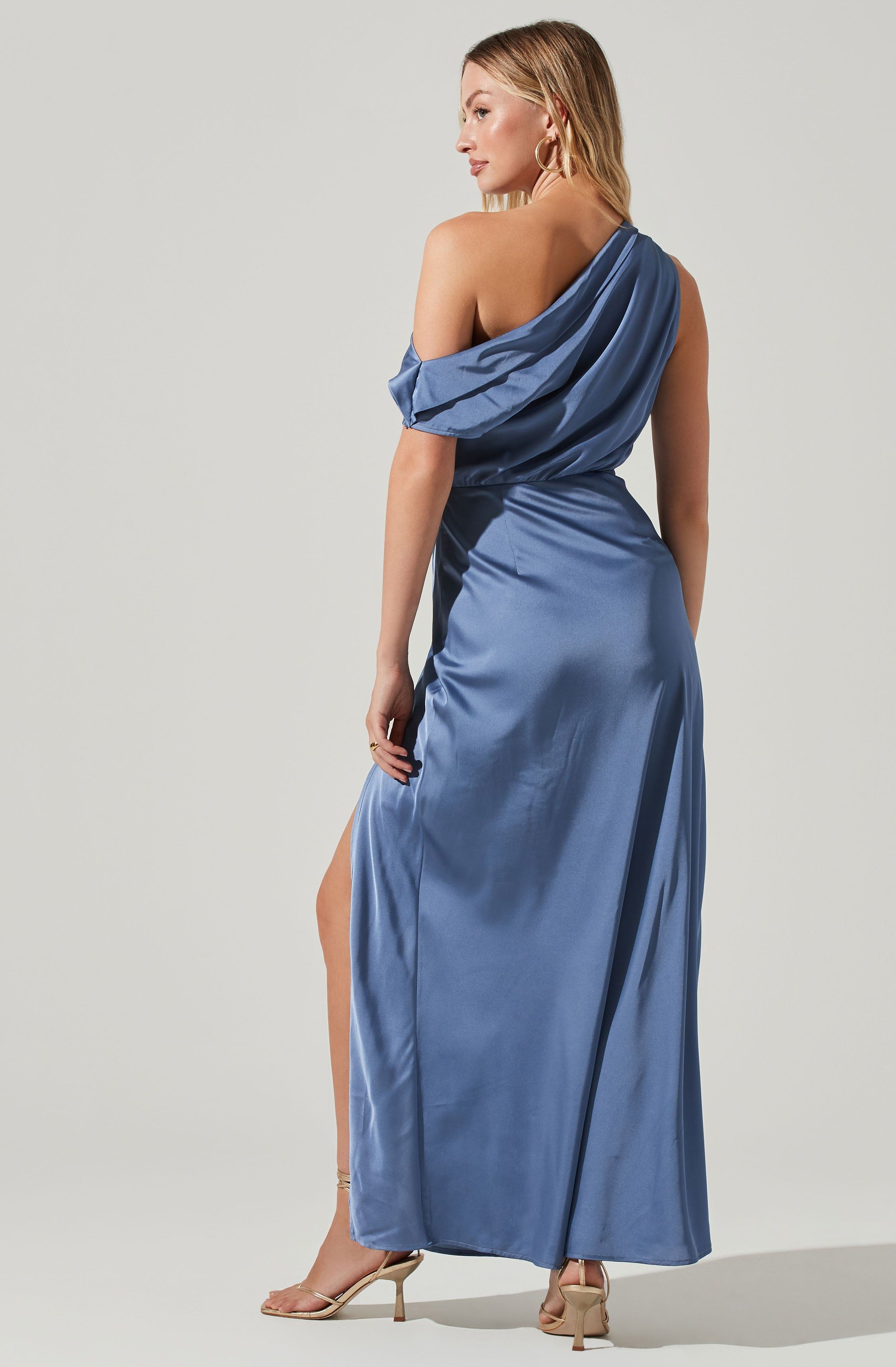 Monroe Satin Off Shoulder Maxi Dress sold by Astr product image thumbnail 4