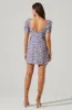 Floral Square Neck Puff Sleeve Mini Dress sold by Astr