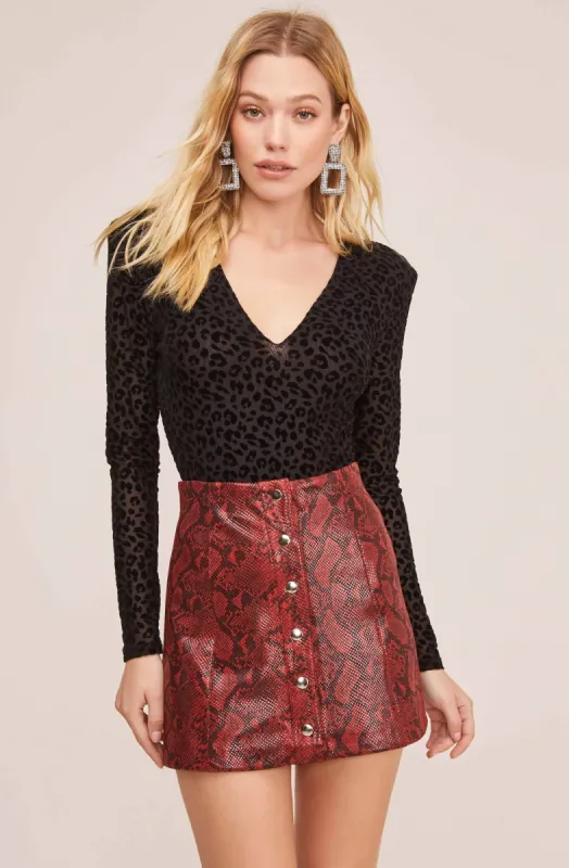 Come Slither Mini Skirt sold by Astr