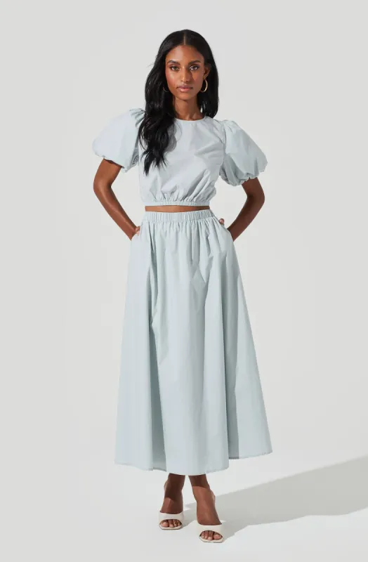 Poplin Midi Skirt sold by Astr