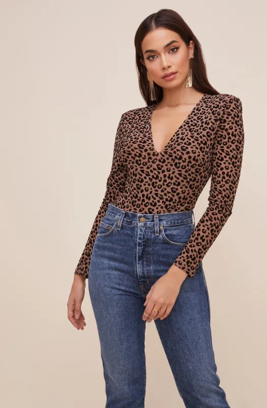 Inca Leopard Print Bodysuit sold by Astr