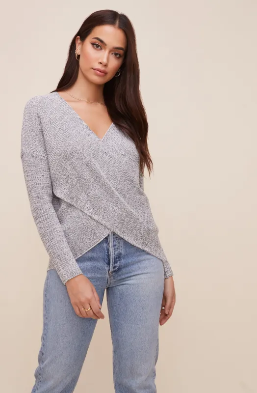 Wrap Front Sweater sold by Astr