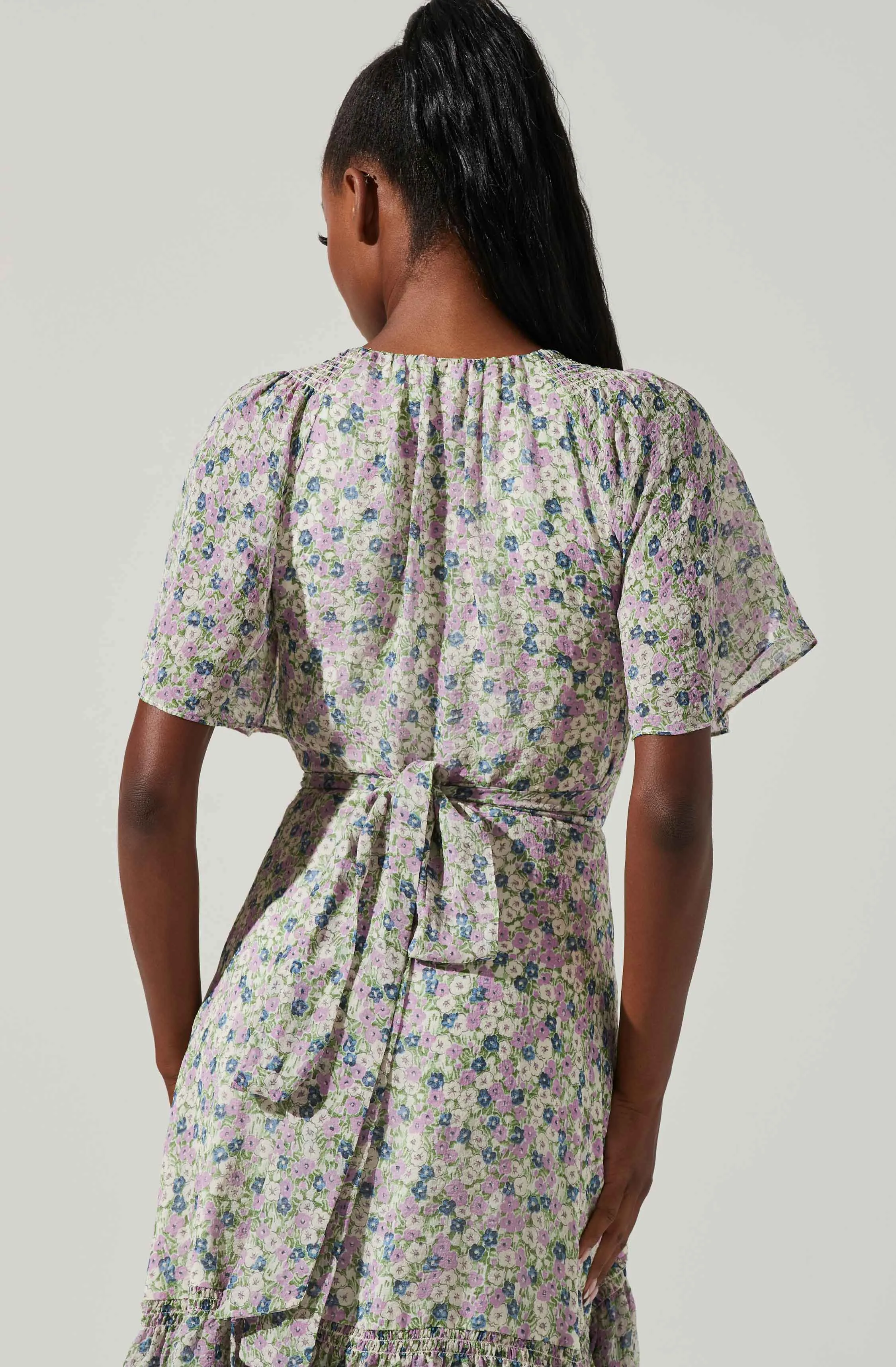 Adella Floral Ruffle Midi Dress sold by Astr product image thumbnail 3