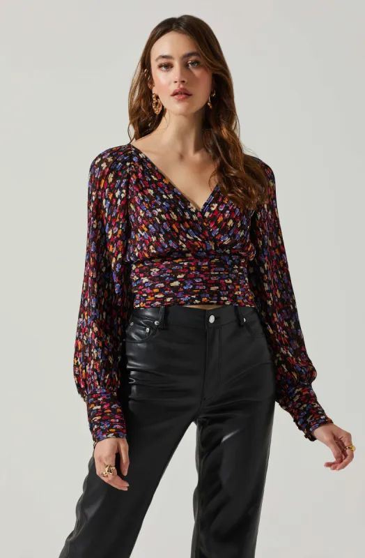 Pernilla Floral Long Sleeve Top sold by Astr