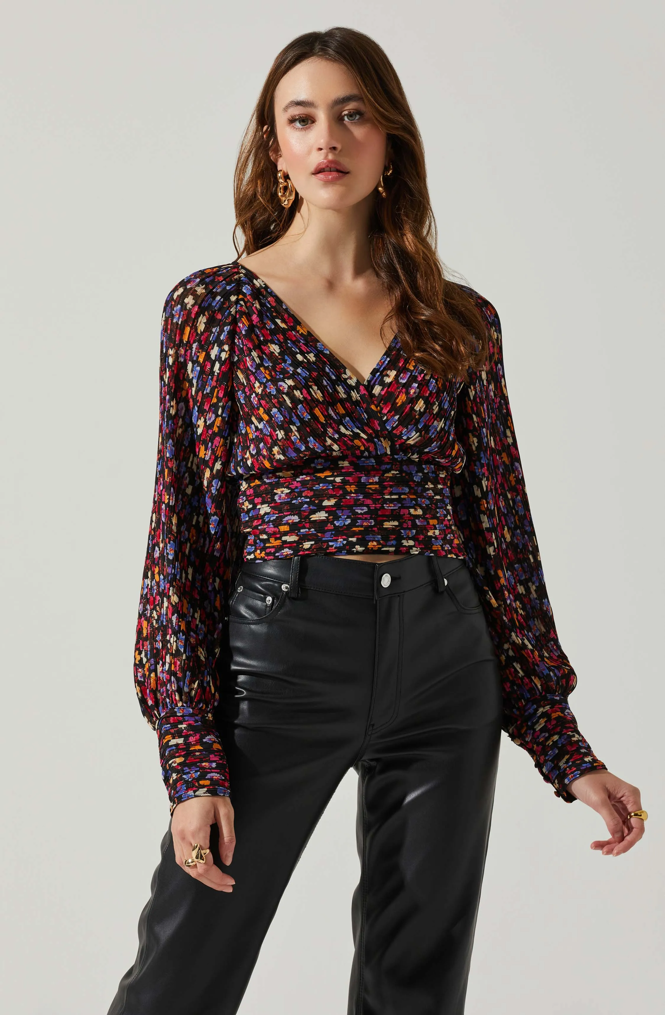 Pernilla Floral Long Sleeve Top sold by Astr