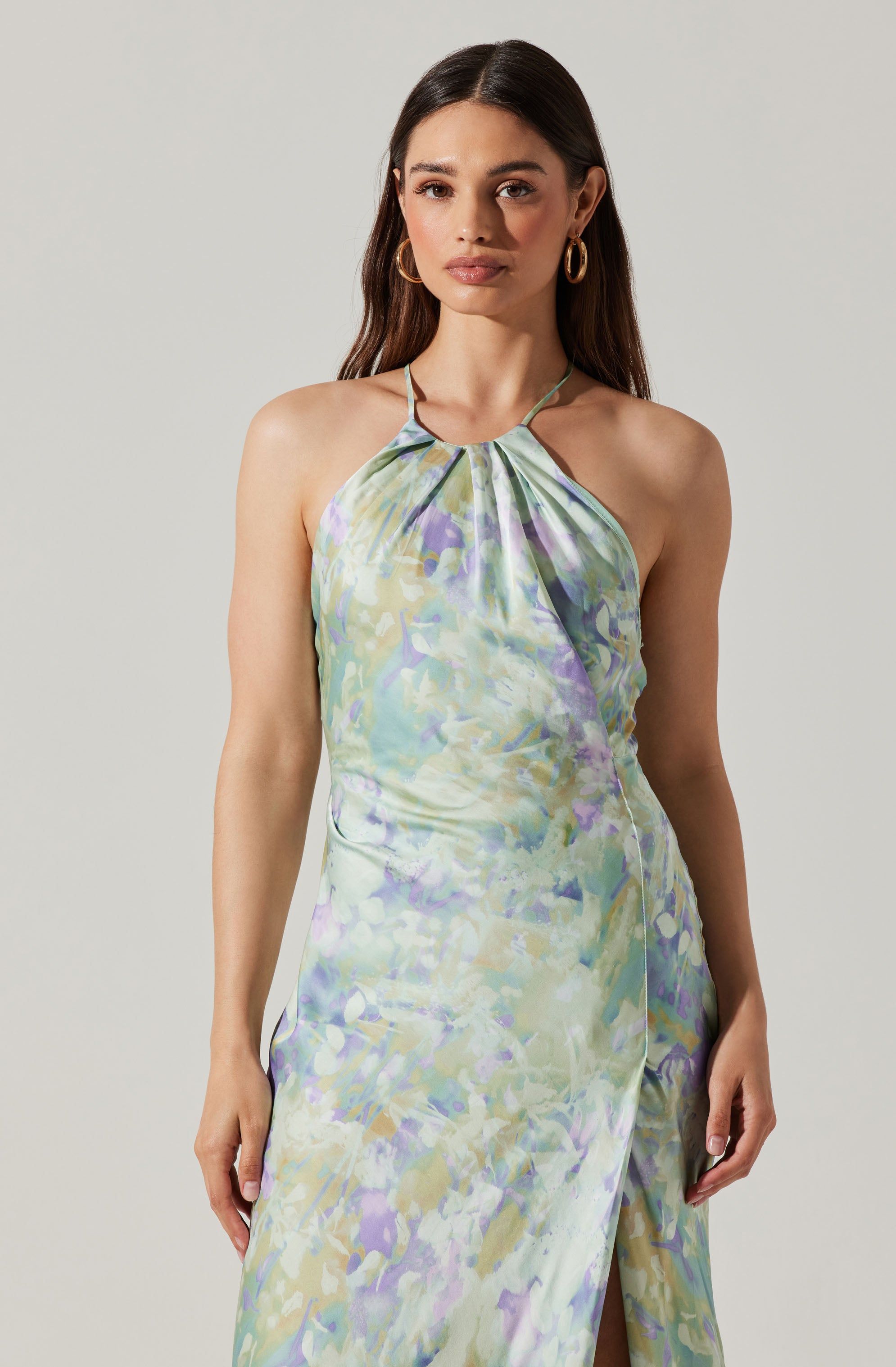 Elynor Satin Halter Maxi Dress sold by Astr product image thumbnail 2