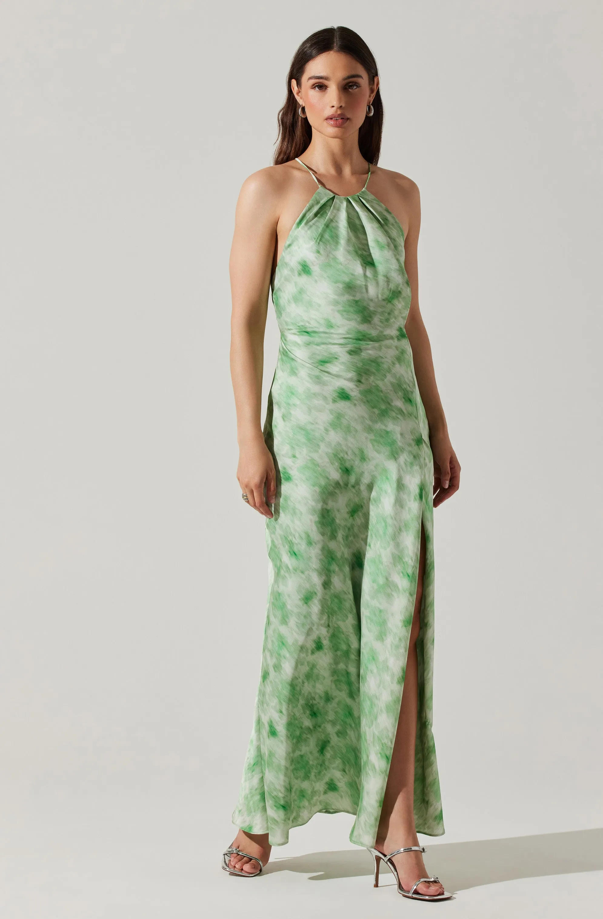 Elynor Satin Halter Maxi Dress sold by Astr product image thumbnail 3