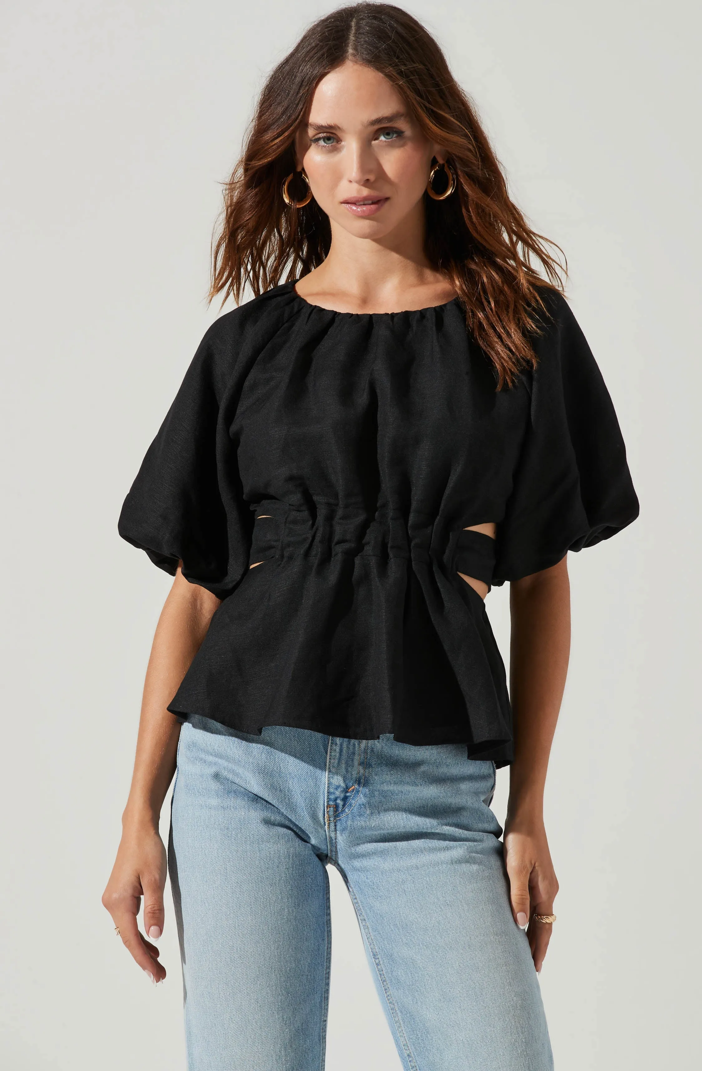 Vendetti Cutout Puff Sleeve Top sold by Astr product image thumbnail 5