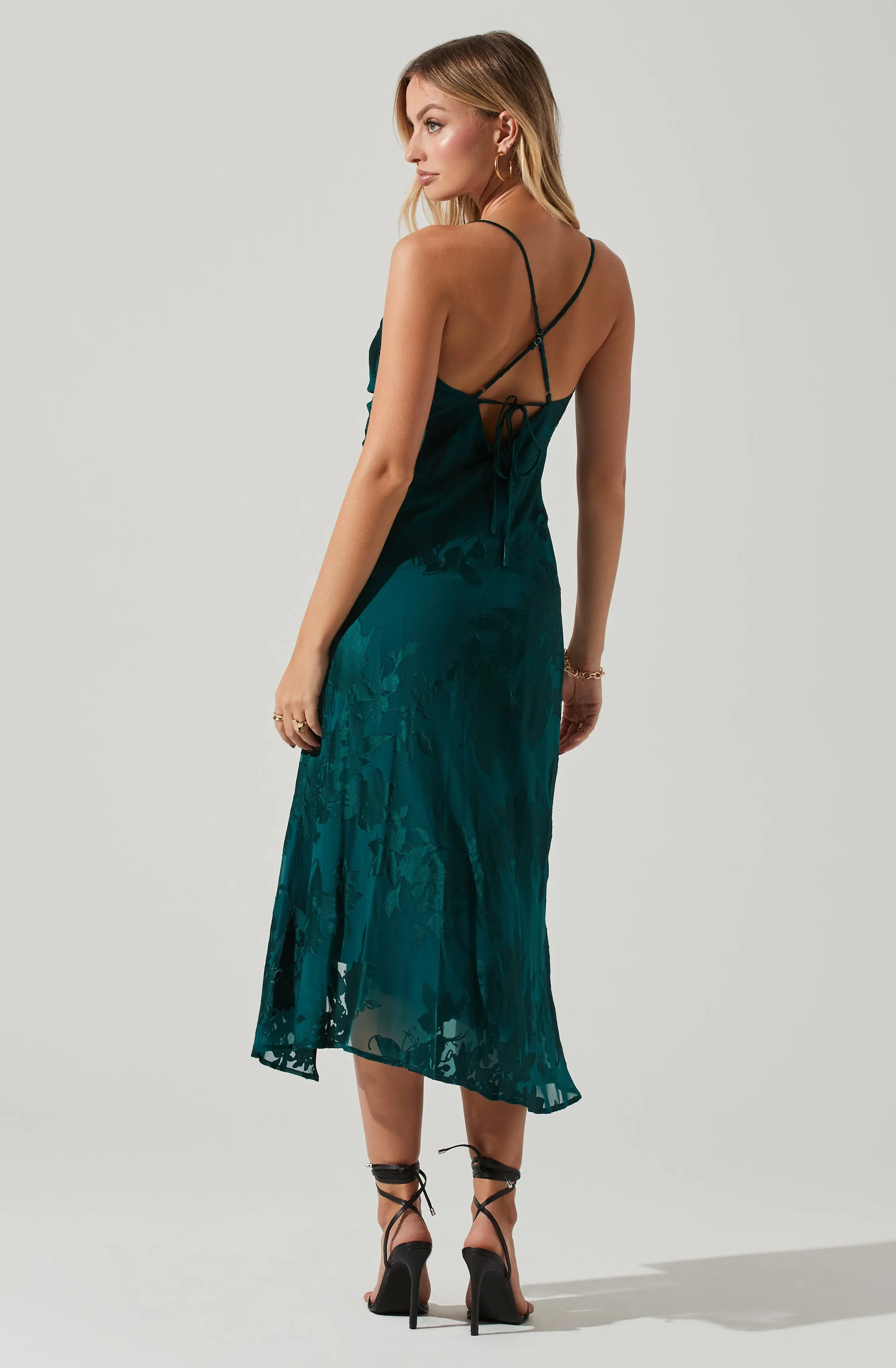 Gaia Floral Burnout Midi Dress sold by Astr product image thumbnail 5
