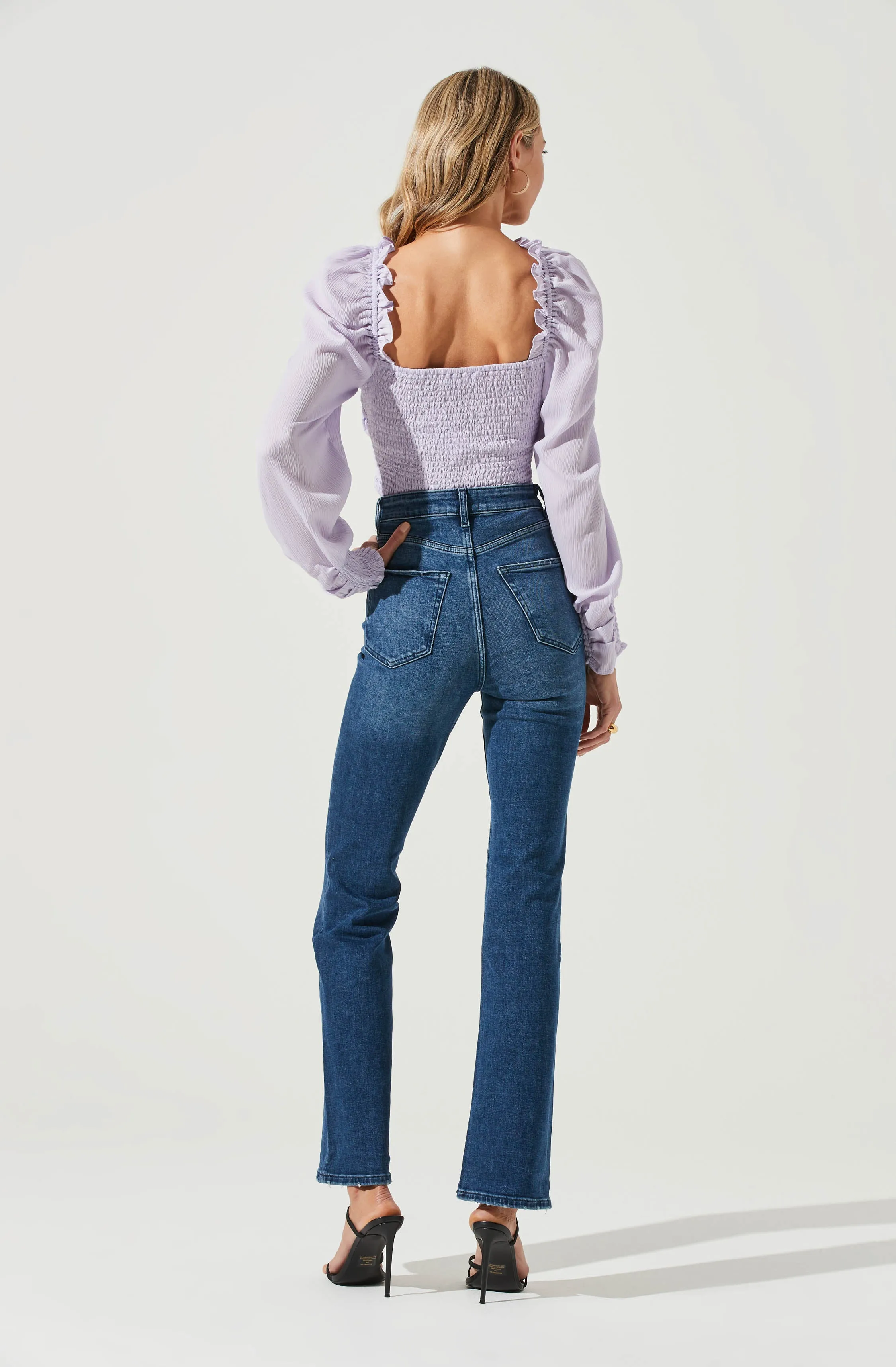 Puff Sleeve Square Neck Top sold by Astr product image thumbnail 3