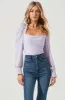 Puff Sleeve Square Neck Top sold by Astr