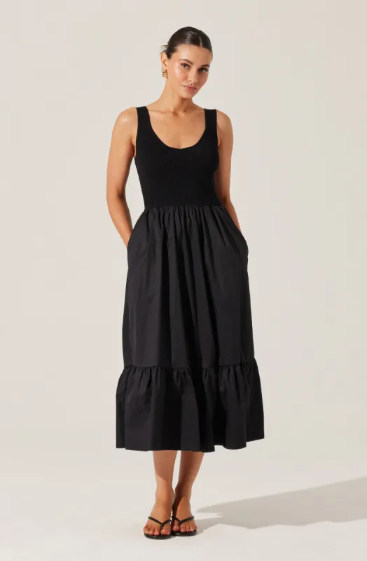 Mixed Media Midi Dress sold by Astr