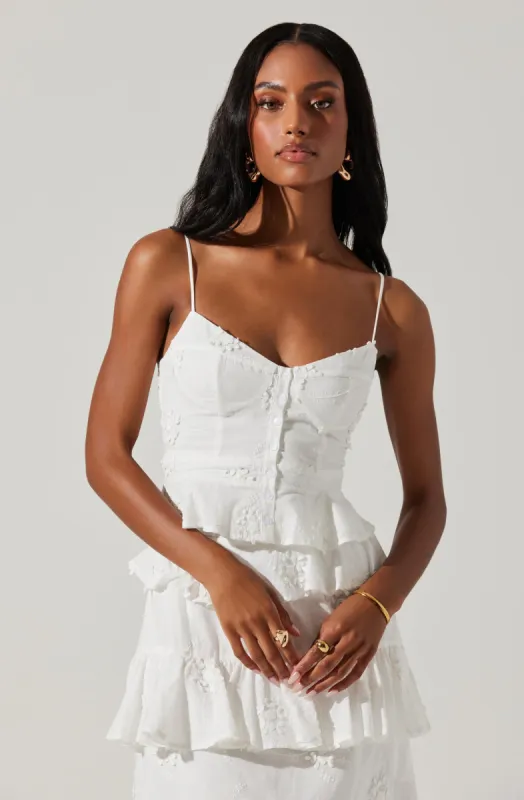 Elfie Eyelet Embroidered Top sold by Astr