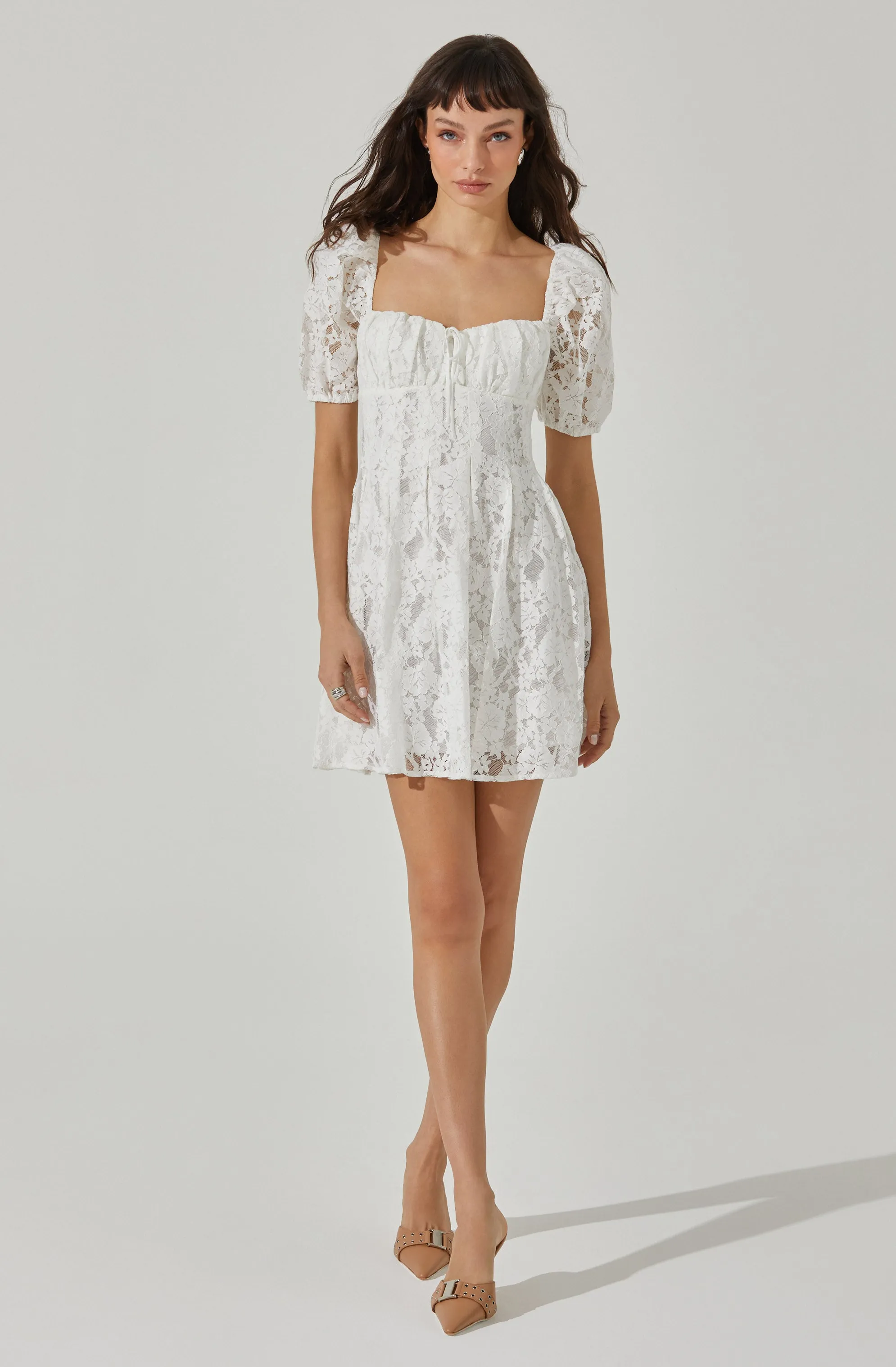 Floral Lace Mini Dress sold by Astr product image thumbnail 3