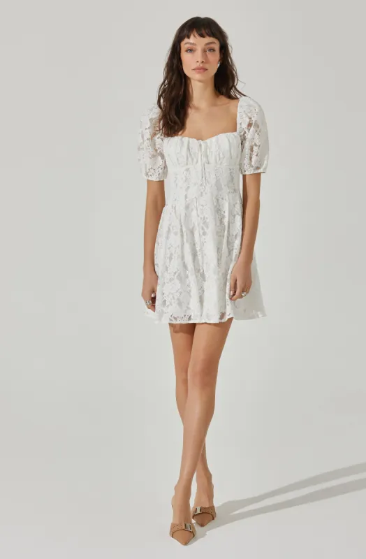 Floral Lace Mini Dress sold by Astr