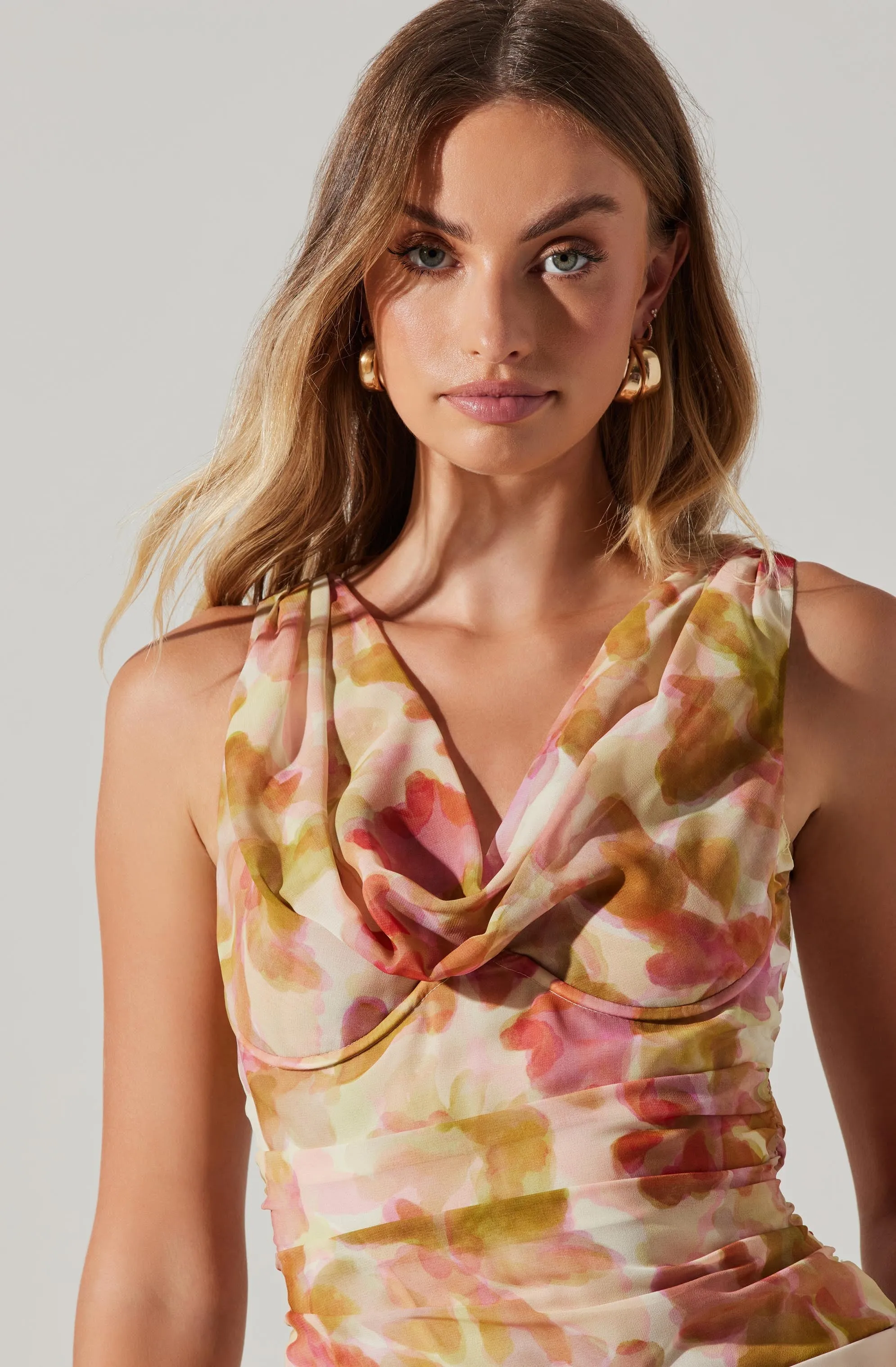 Quince Cowl Neck Abstract Print Top sold by Astr product image thumbnail 3