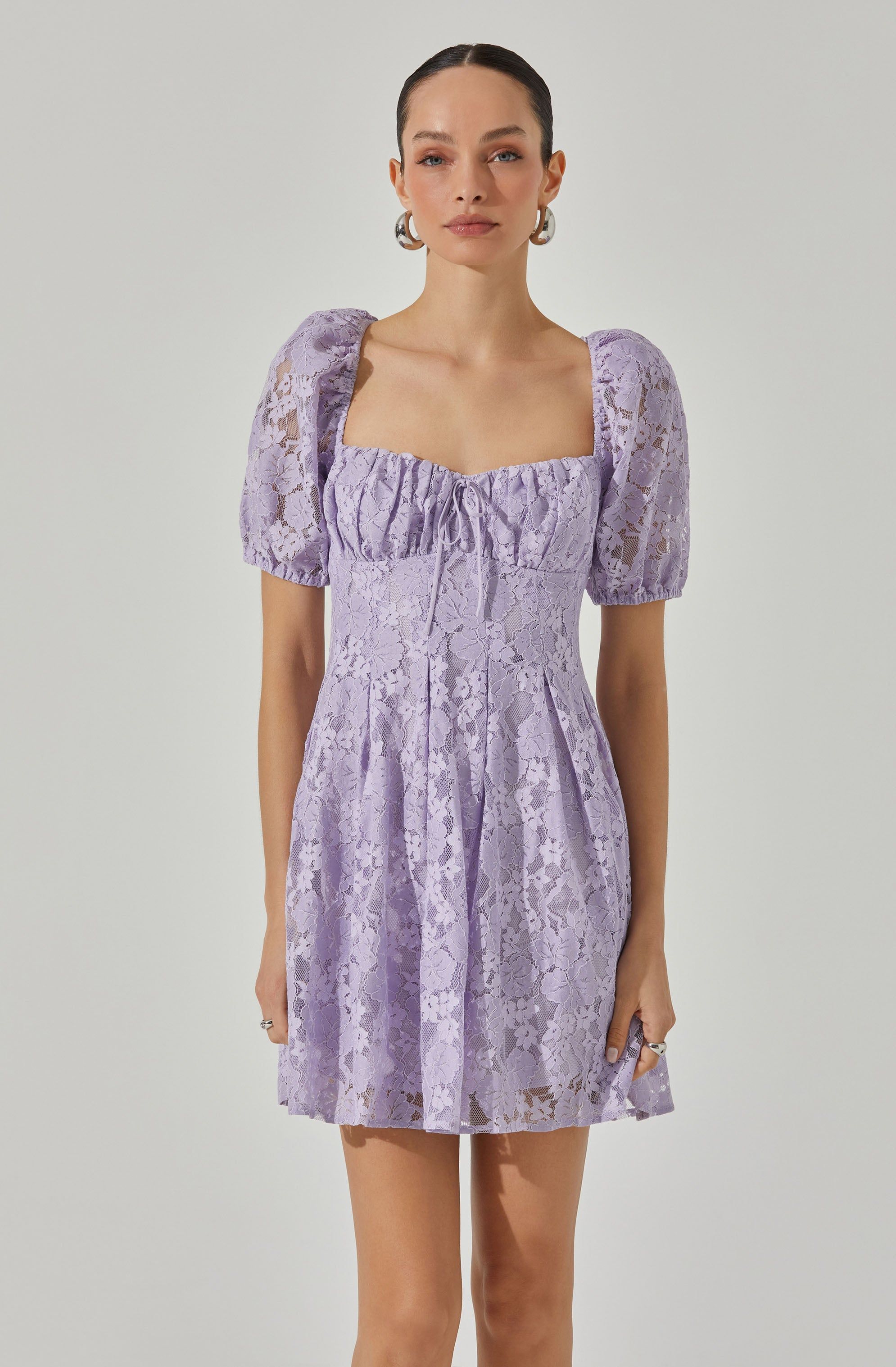 Floral lace mini dress sold by Astr product image thumbnail 4