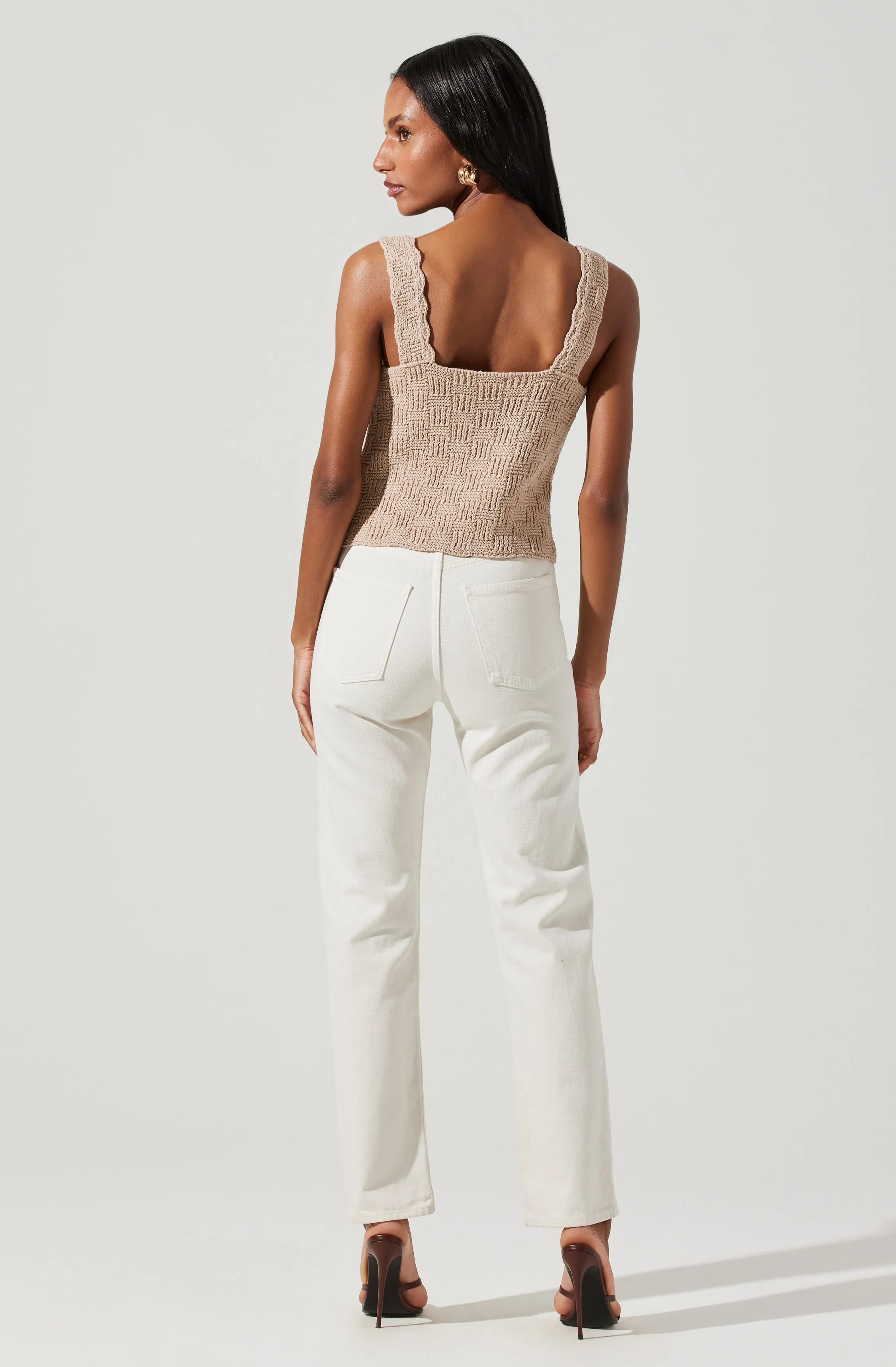 Crochet Front Tie Flyaway Top sold by Astr product image thumbnail 5