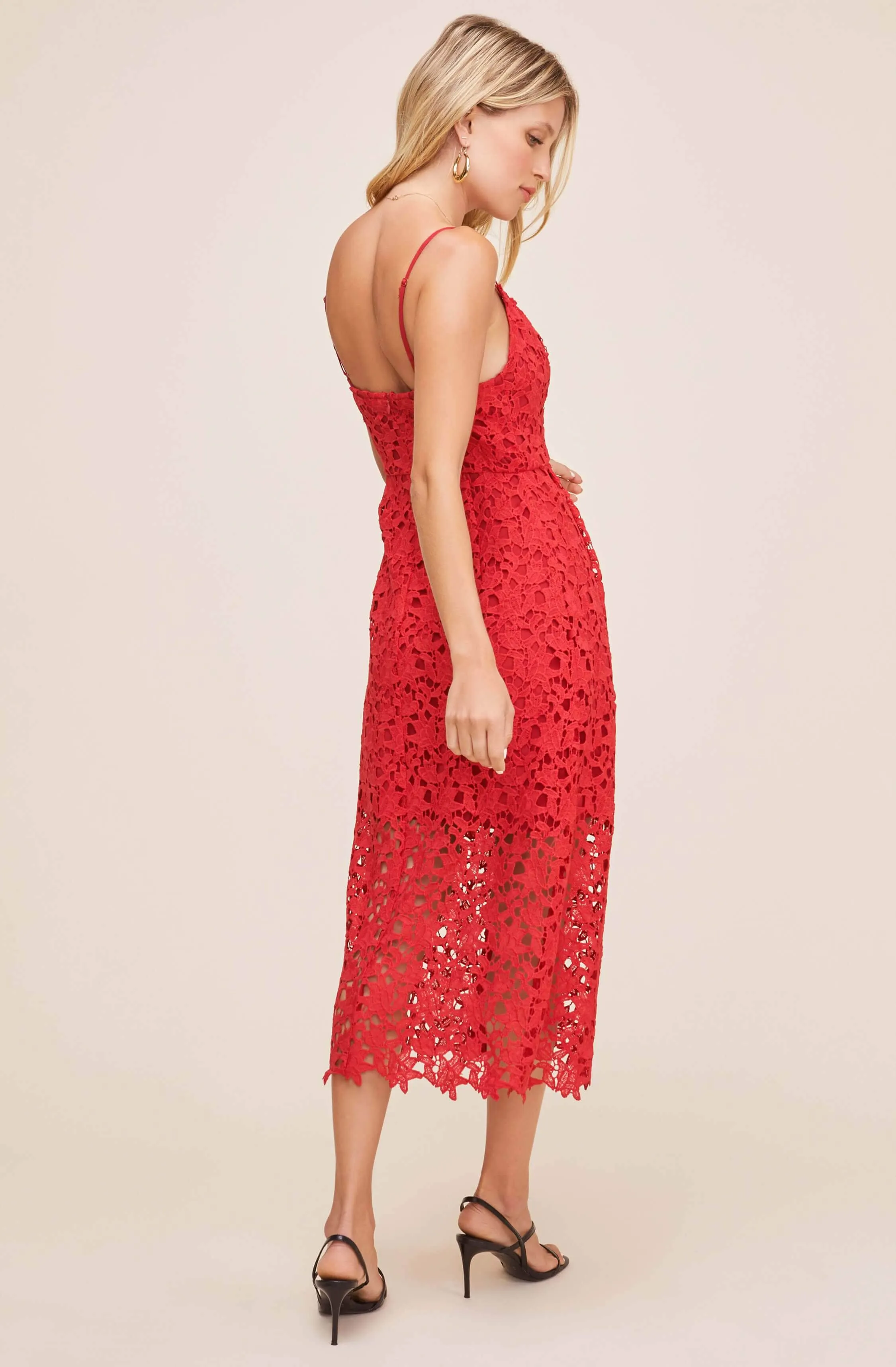 Lace A Line Midi Dress sold by Astr product image thumbnail 3