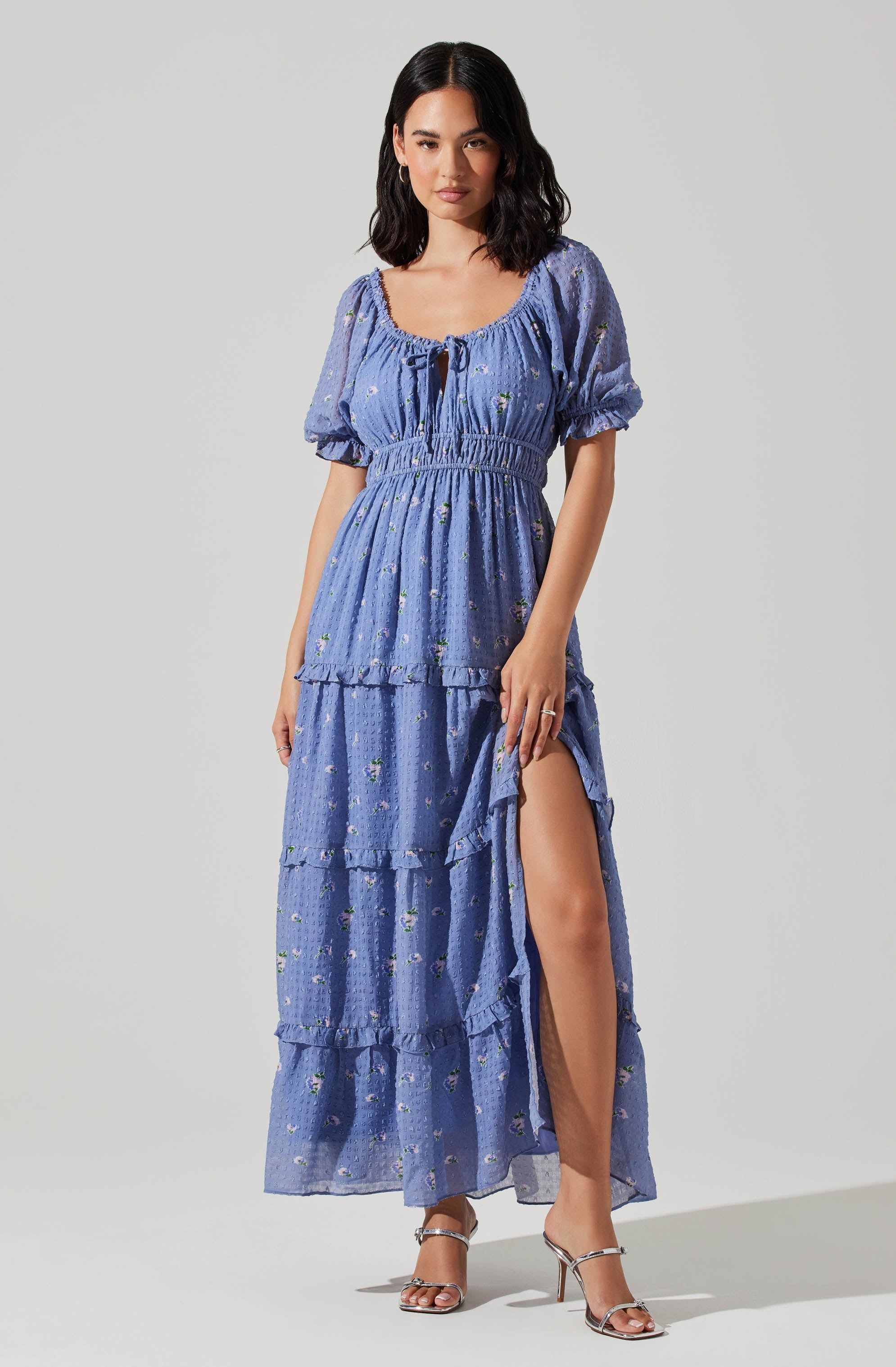 Kimmae Puff Sleeve Milkmaid Maxi Dress sold by Astr product image thumbnail 3