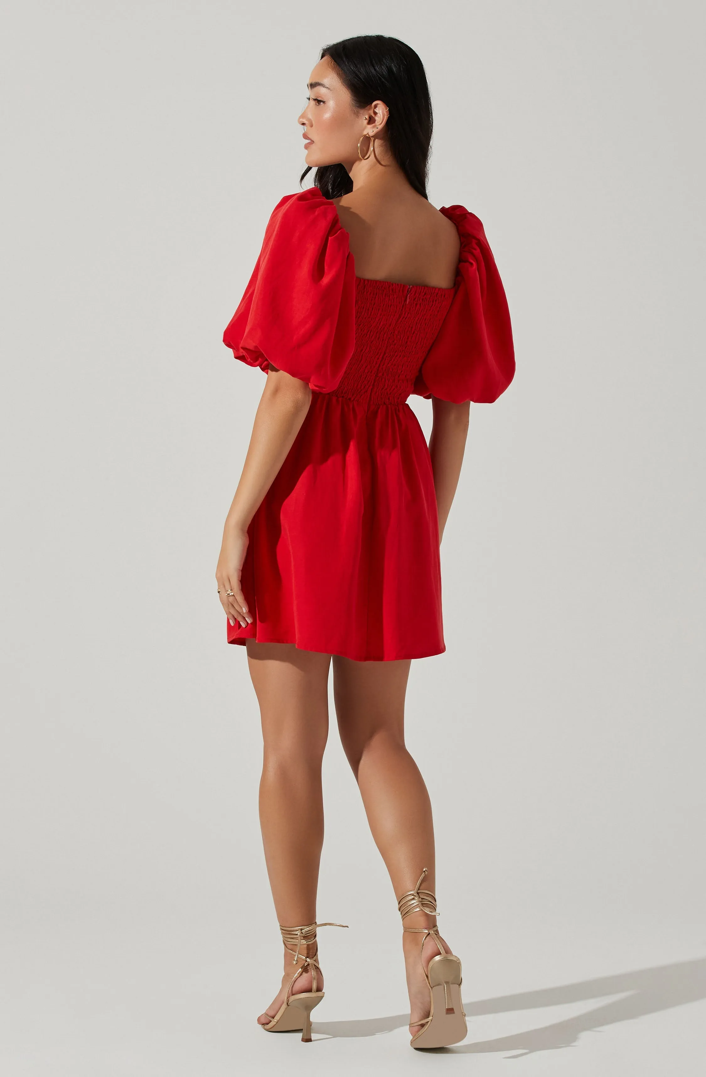 Serilda Cutout Puff Sleeve Mini Dress sold by Astr product image thumbnail 4