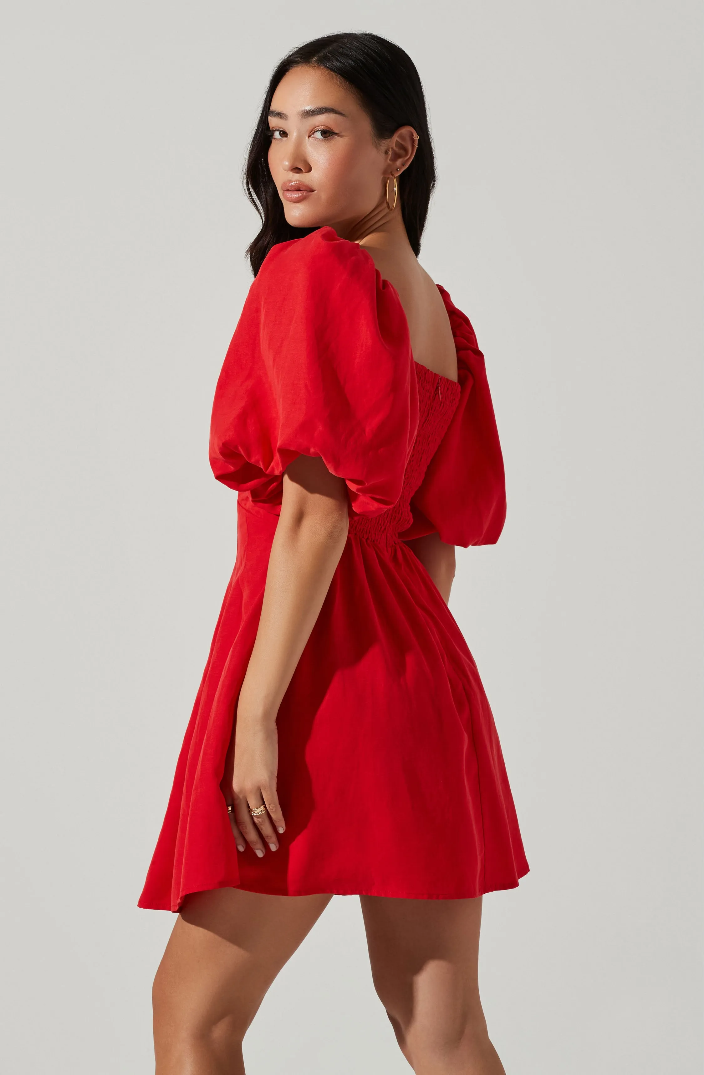 Serilda Cutout Puff Sleeve Mini Dress sold by Astr product image thumbnail 3