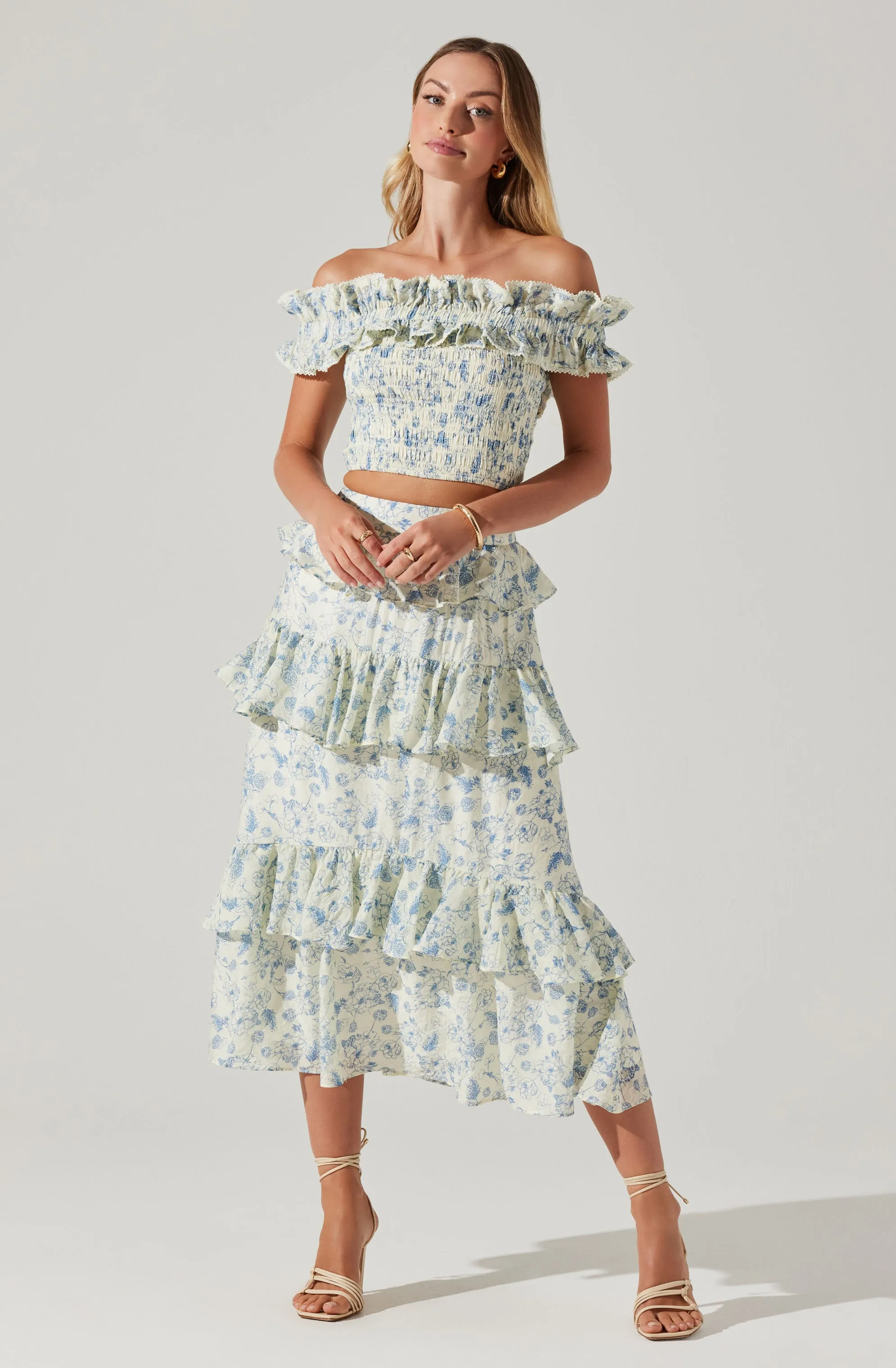 Foufette Off Shoulder Floral Top sold by Astr product image thumbnail 4