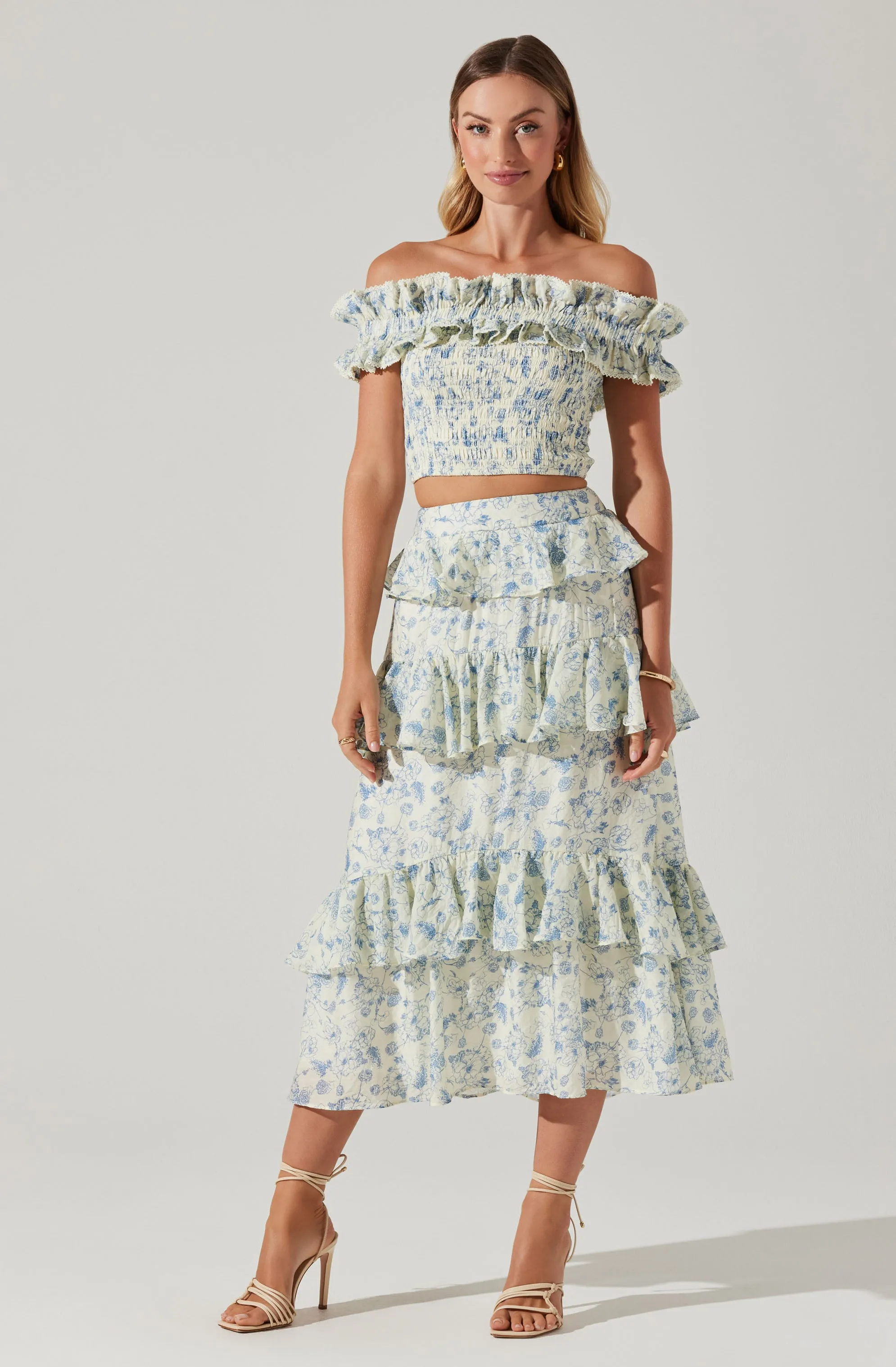 Foufette Off Shoulder Floral Top sold by Astr product image thumbnail 2