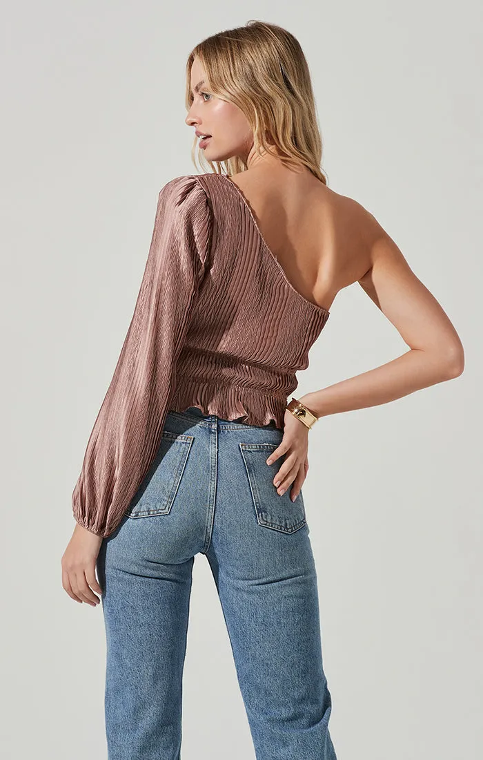 Zona Plisse One Shoulder Top sold by Astr product image thumbnail 4
