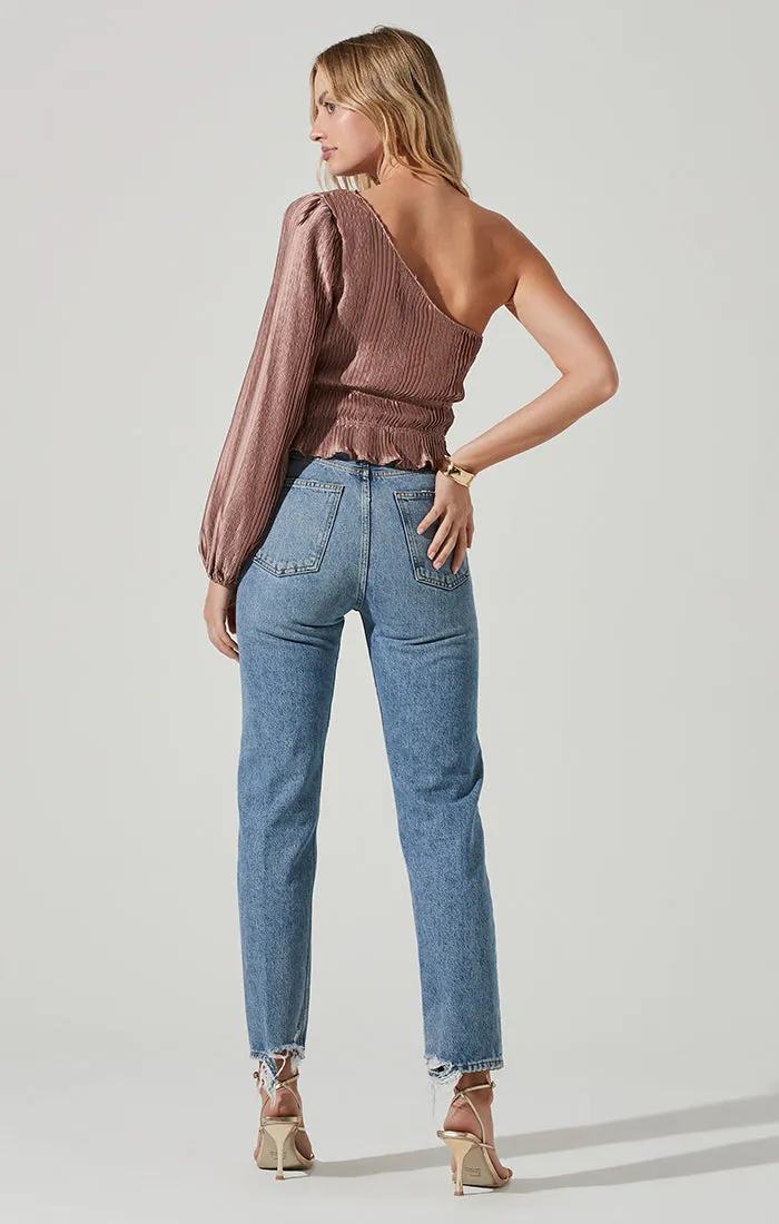 Zona Plisse One Shoulder Top sold by Astr product image thumbnail 3