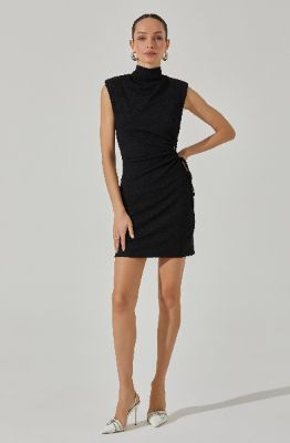 Draped knit bodycon dress sold by Astr