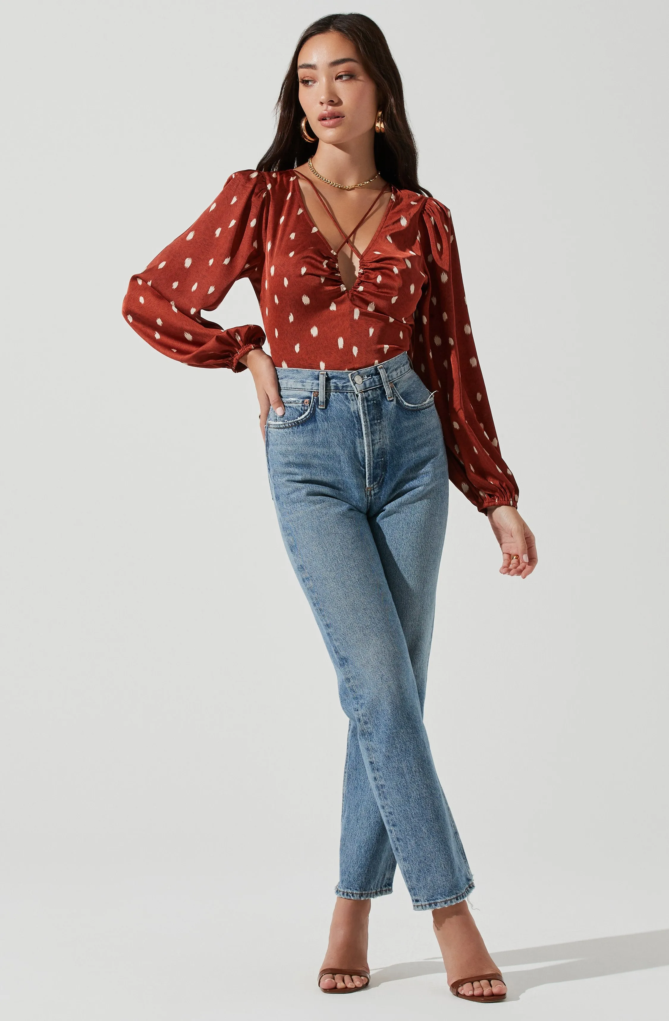 Key Hole Cutout Long Sleeve Top sold by Astr product image thumbnail 4