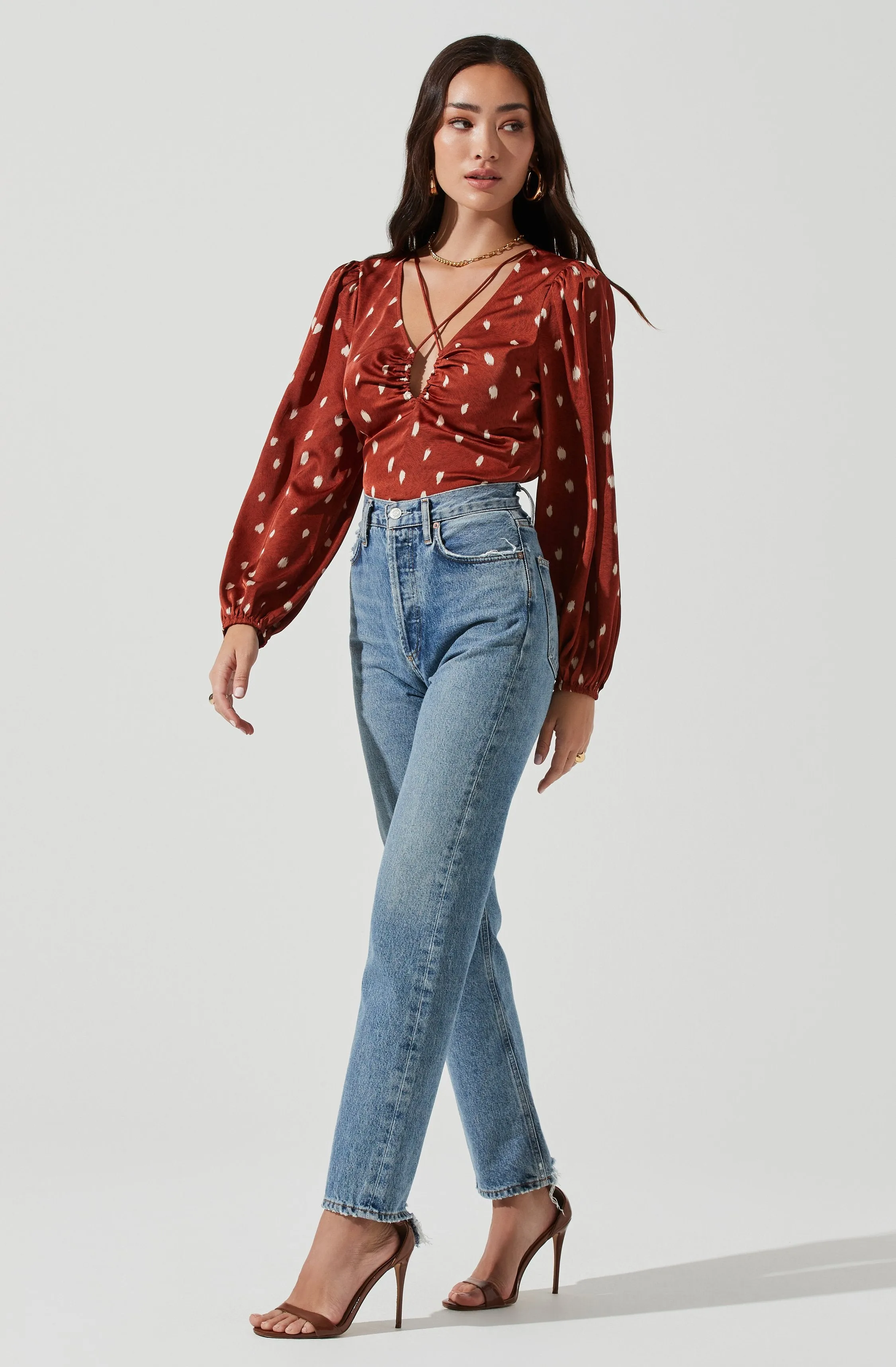 Key Hole Cutout Long Sleeve Top sold by Astr product image thumbnail 3