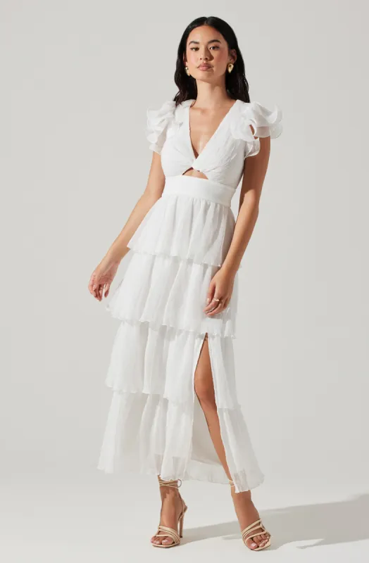 Emporia Tiered Tulle Midi Dress made by Astr