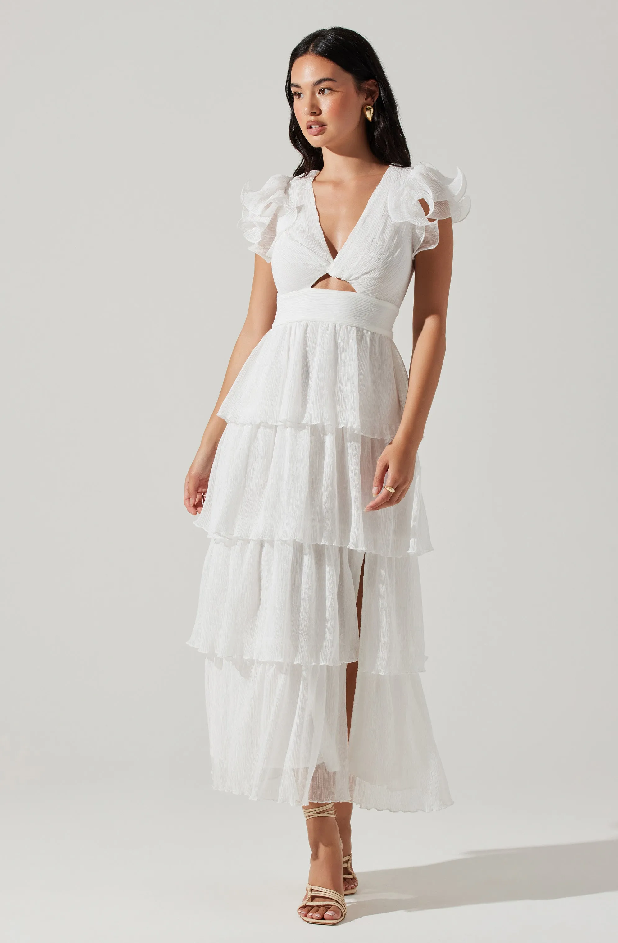 Emporia Tiered Tulle Midi Dress sold by Astr product image thumbnail 3