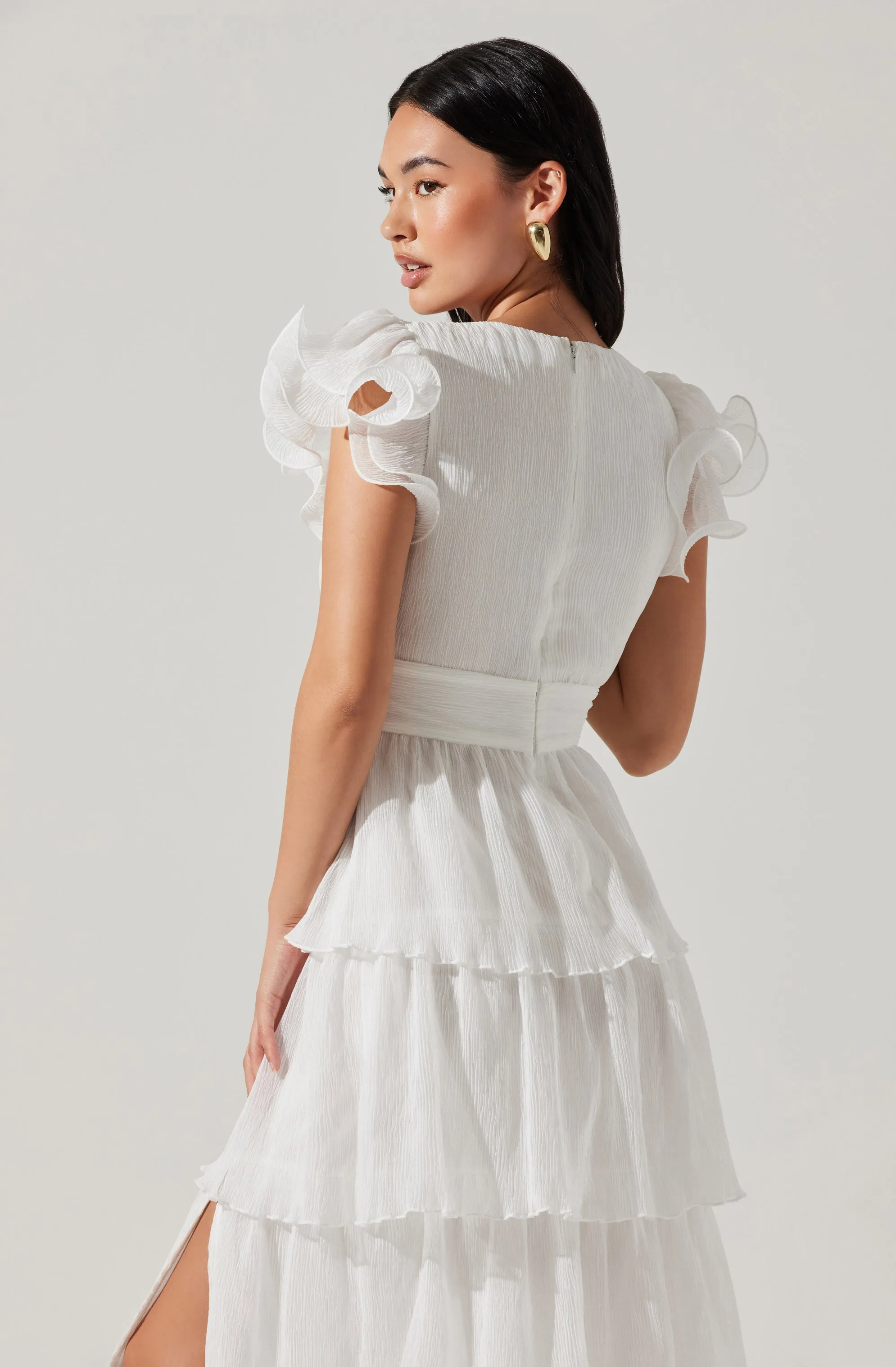 Emporia Tiered Tulle Midi Dress sold by Astr product image thumbnail 5