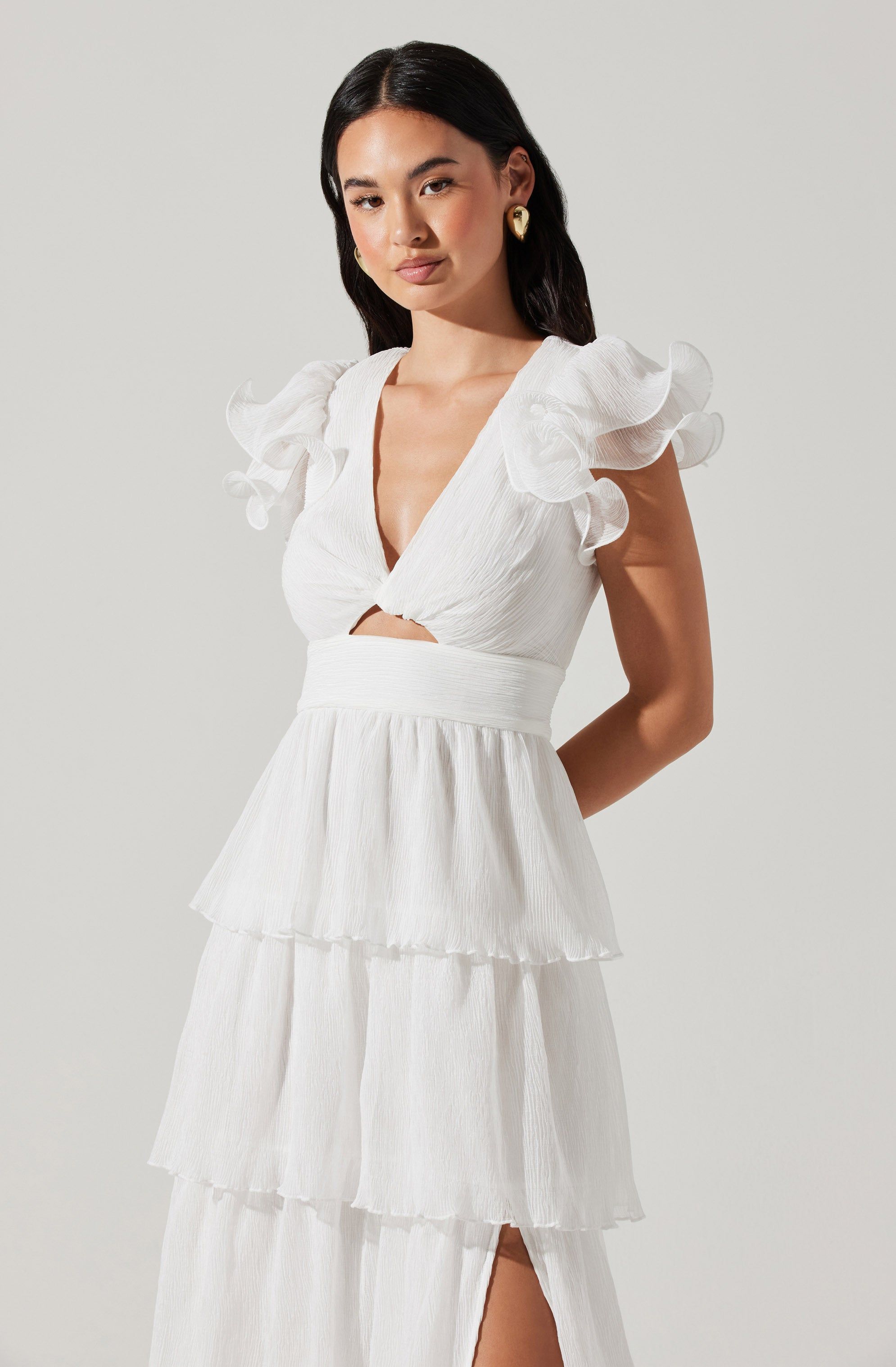 Emporia Tiered Tulle Midi Dress sold by Astr product image thumbnail 4
