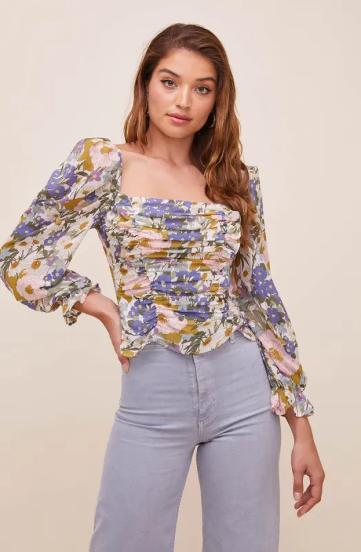 Tonina Floral Puff Sleeve Top sold by Astr