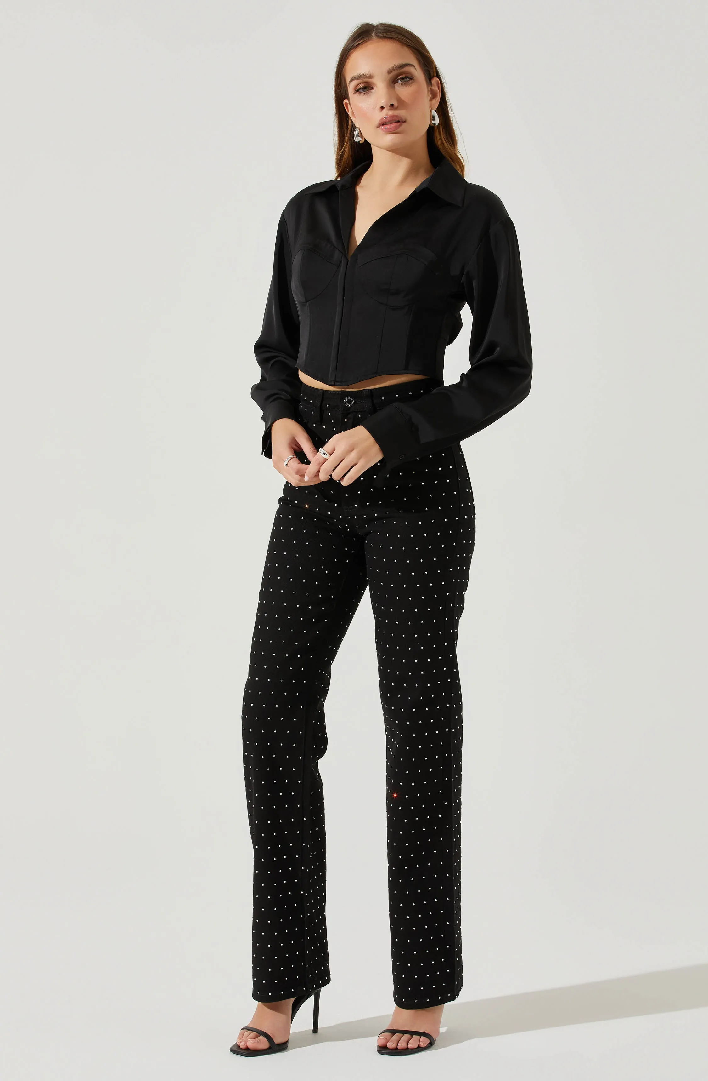 Valerie Long Sleeve Corset Top sold by Astr product image thumbnail 4