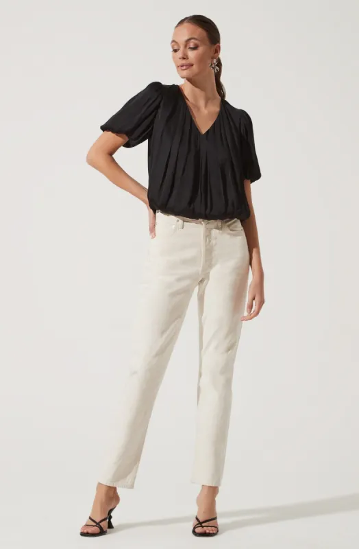 Bubble Hem Short Sleeve Top sold by Astr