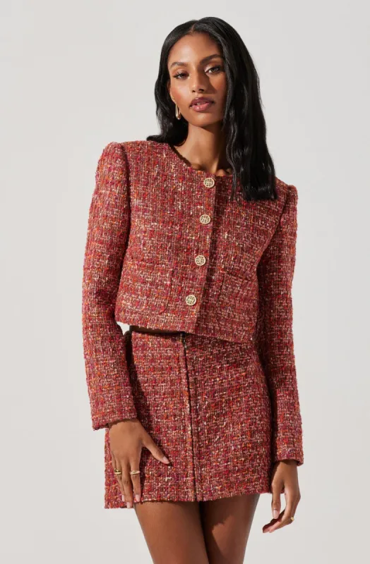 Milena Cropped Tweed Jacket sold by Astr